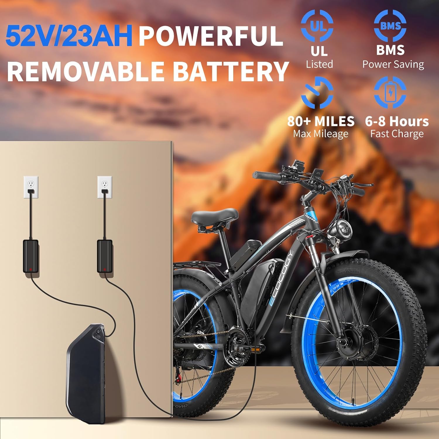 E-BYCCO Batteria Bici Elettrica 52V Ricambio Originale