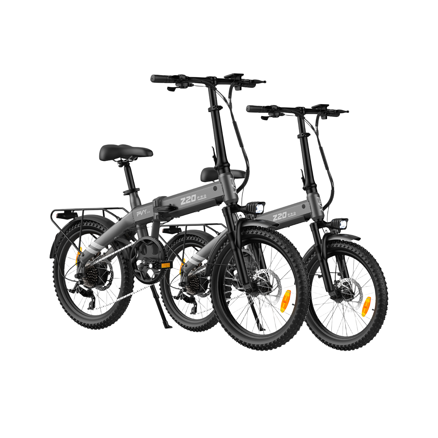 PVY Z20 PRO EVO bici elettrica pieghevole bianca 2 pezzi
