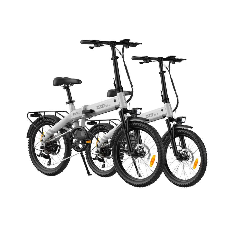PVY Z20 PRO EVO bici elettrica pieghevole bianca 2 pezzi