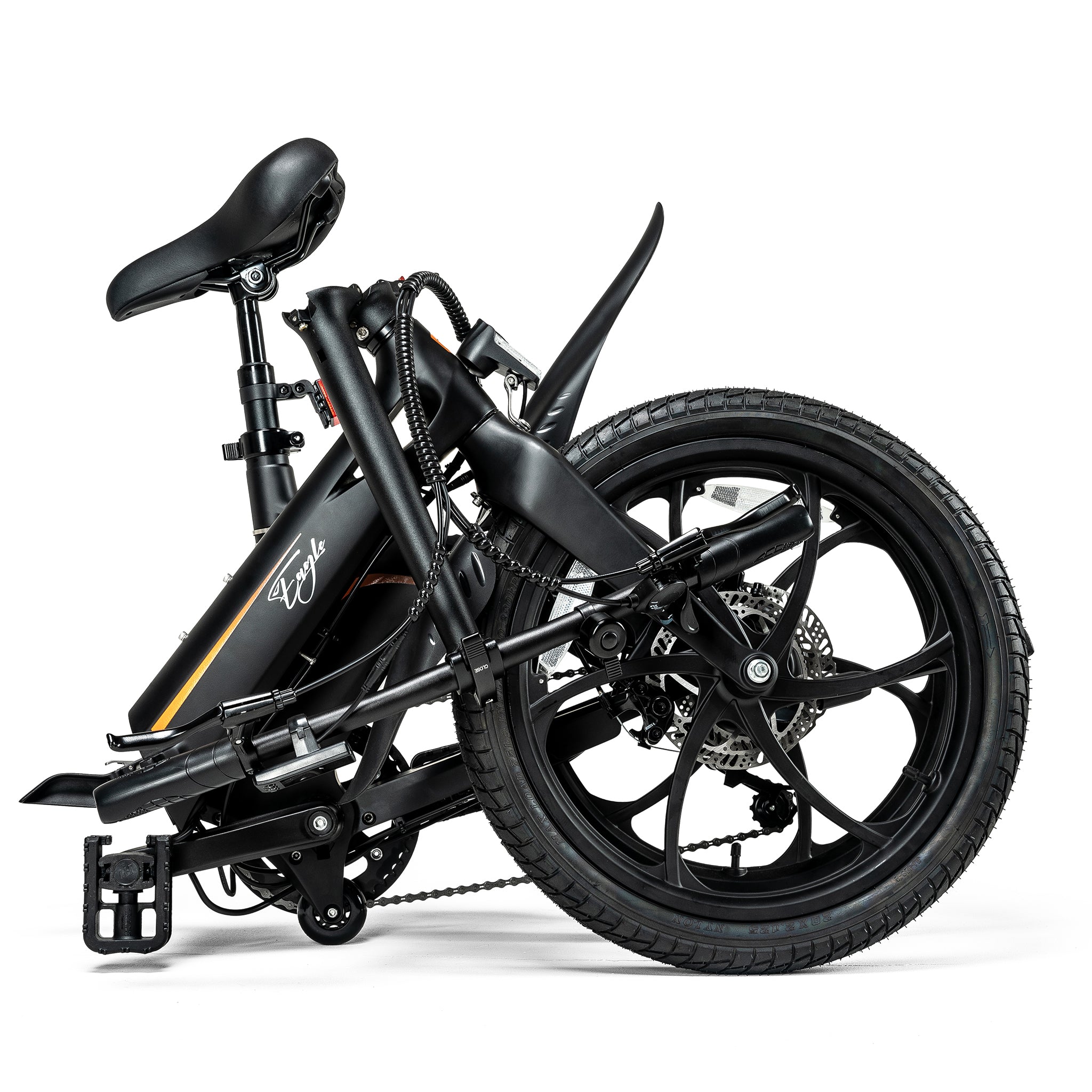 E-BYCCO S9 20 Bici Elettrica Pieghevole Nero Grigio
