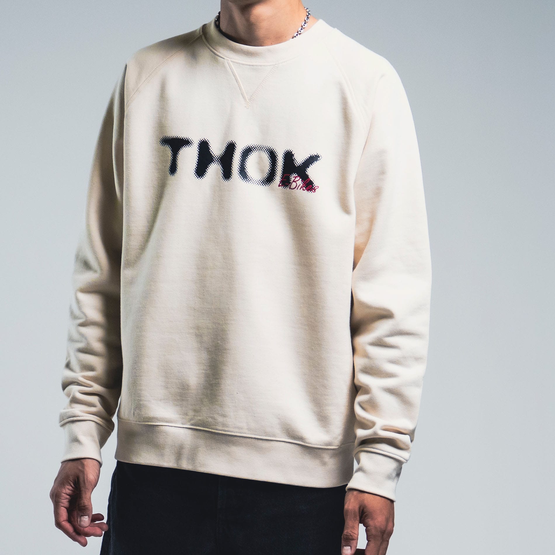 THOK ZRØ felpa girocollo off-white cotone