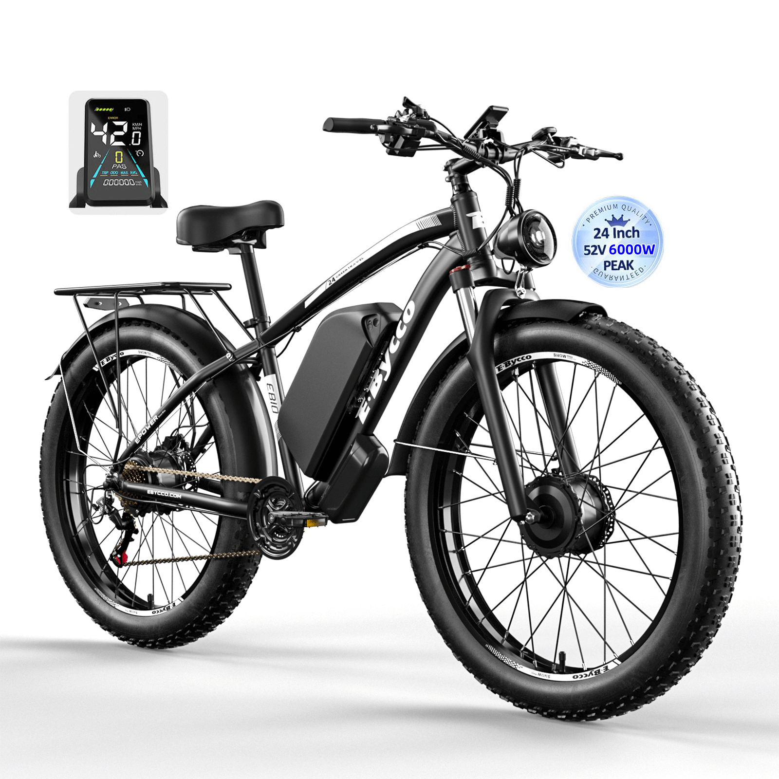 E-BYCCO EB10 bici elettrica 24" doppio motore 6000W