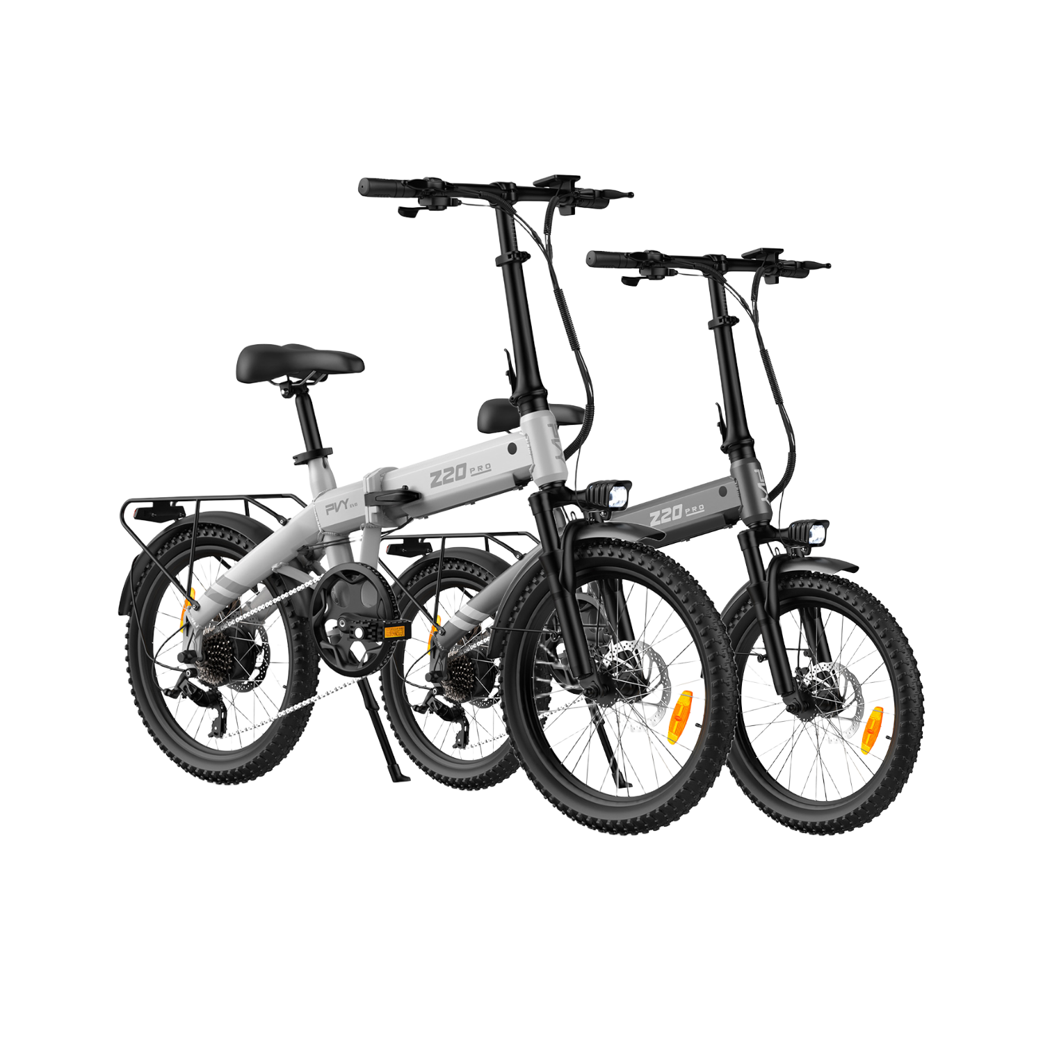 PVY Z20 PRO EVO bici elettrica pieghevole bianca 2 pezzi