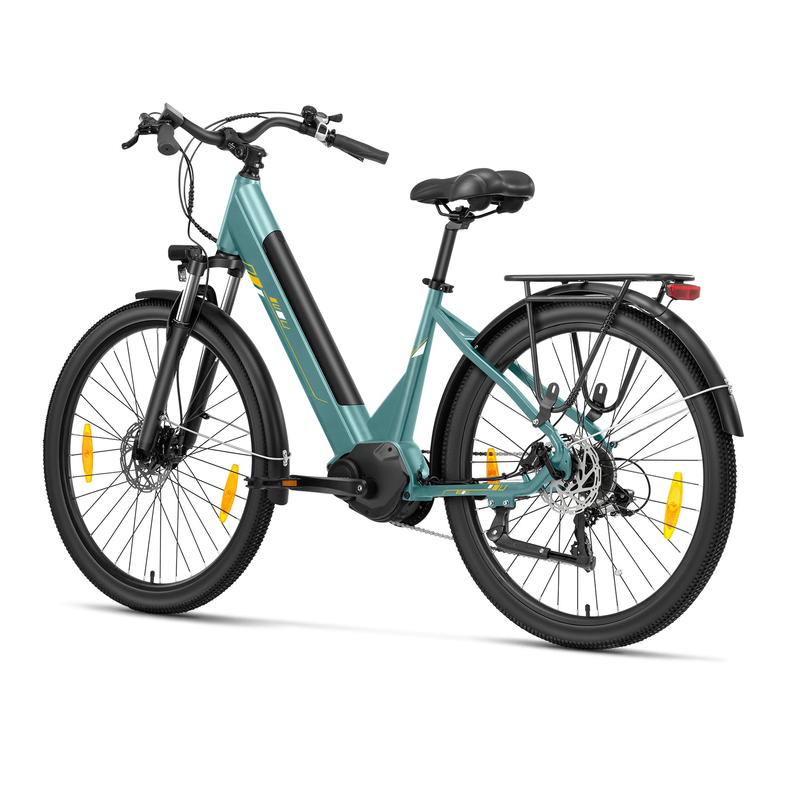 Touroll Urbano 3 bici elettrica motore centrale Teal