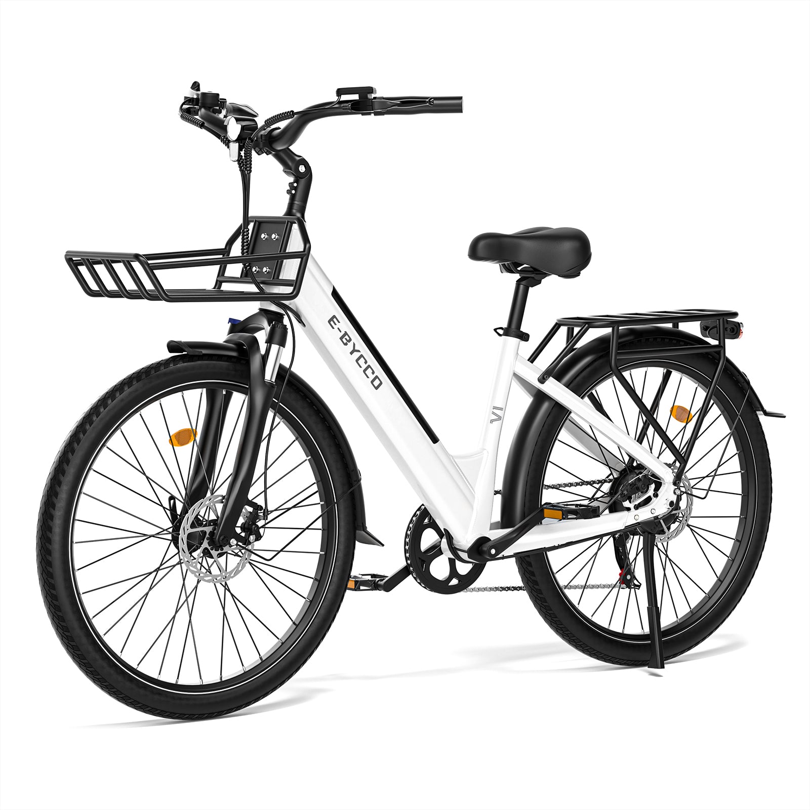 E-BYCCO V1 28 Bici Elettrica 350W Bianca