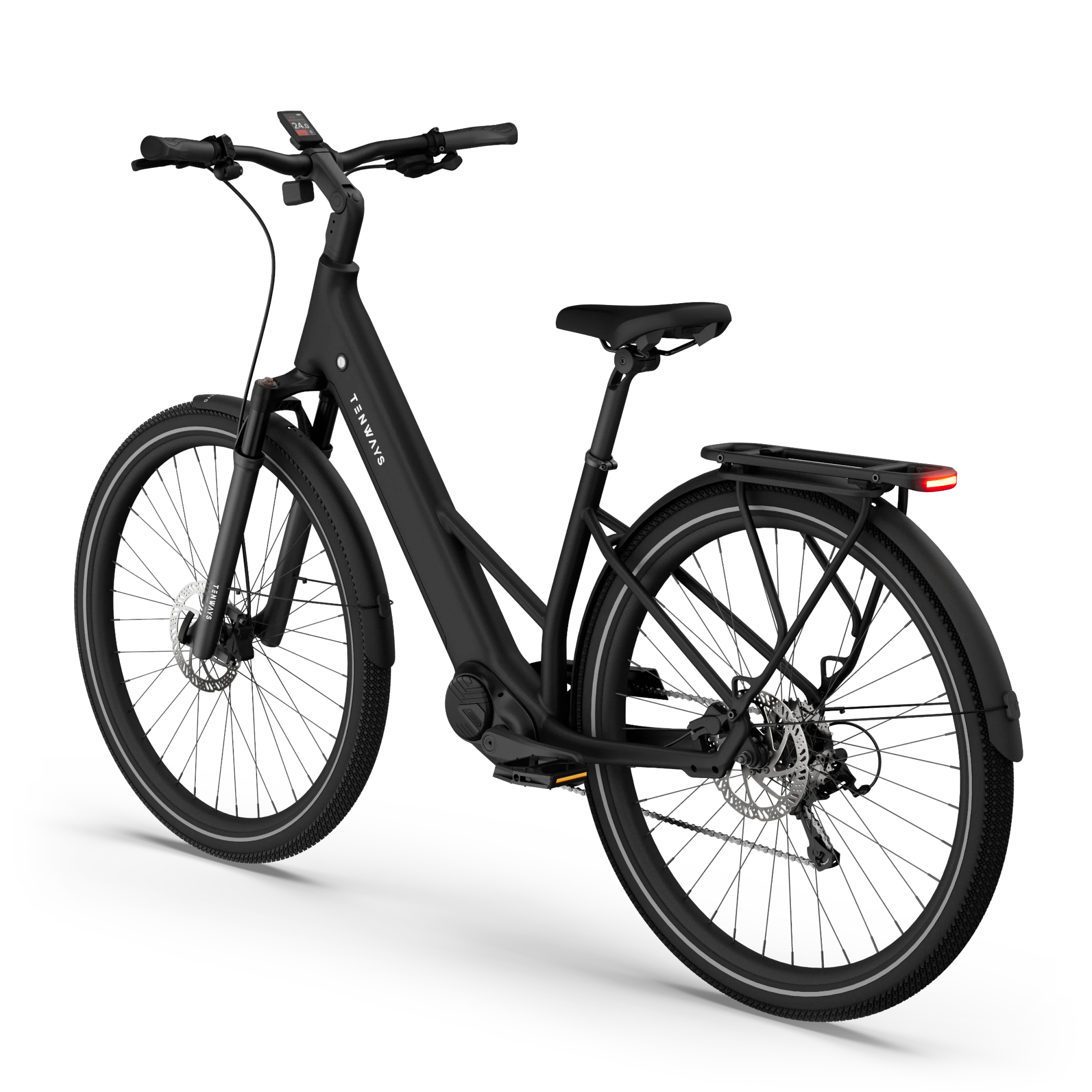 Tenways Ago Air bici elettrica cinghia Midnight Black