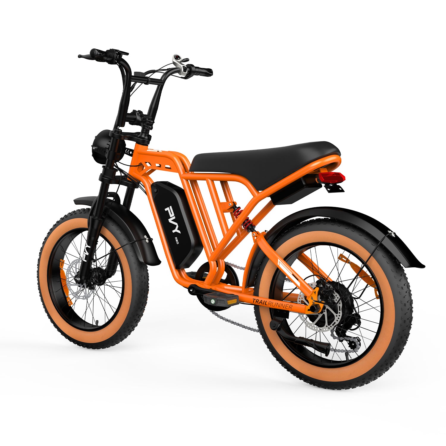 PVY A20 bici elettrica arancione uso città trail