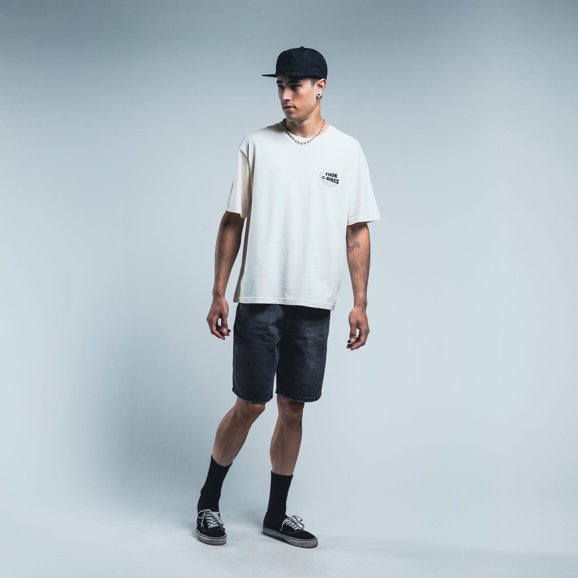 THOK 365 t-shirt manica corta off-white cotone