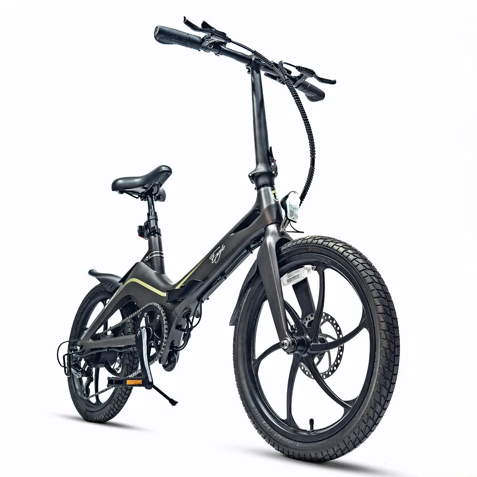 E-BYCCO S9 20 Bici Elettrica Pieghevole Nero Grigio