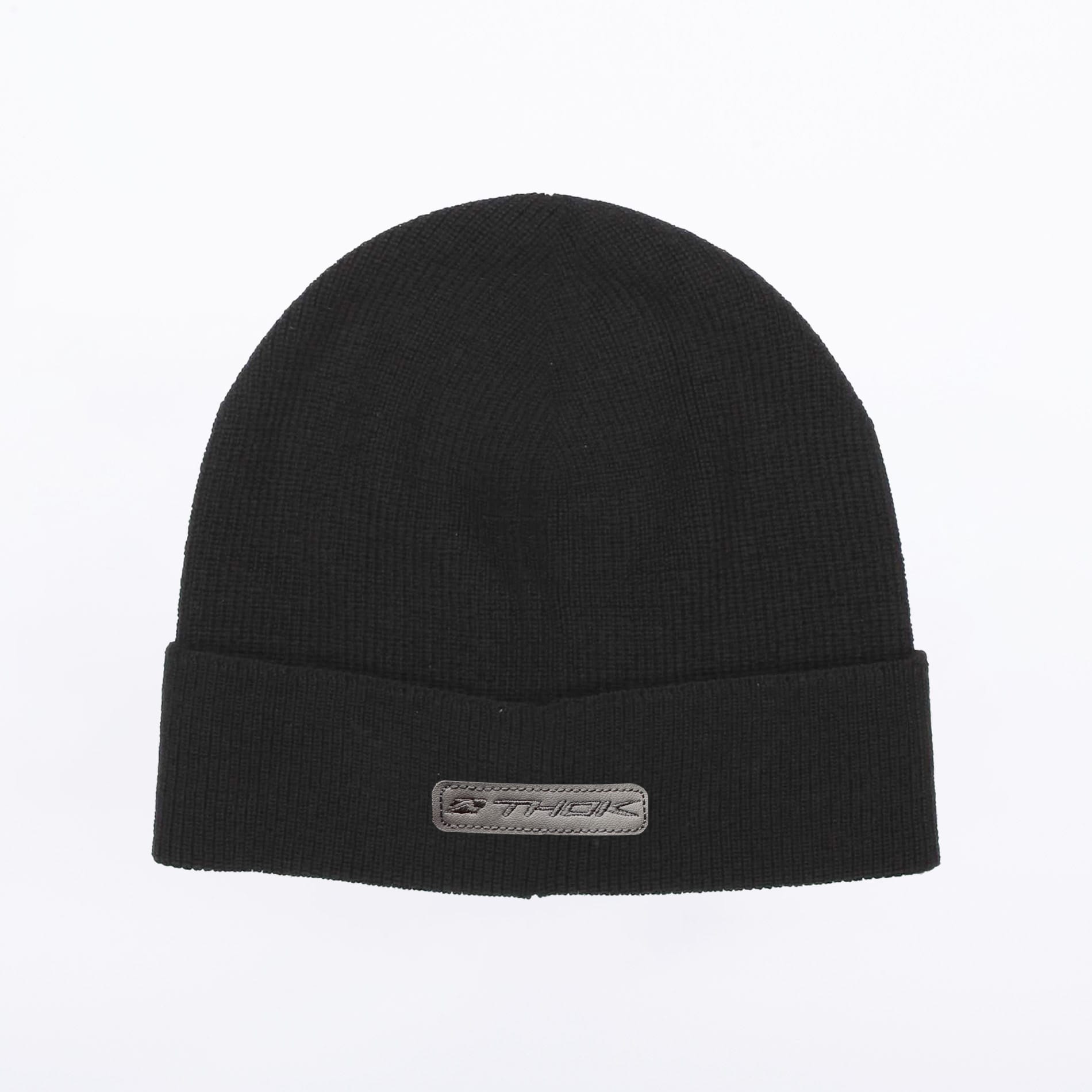 THOK Crew berretto nero taglia unica patch pelle