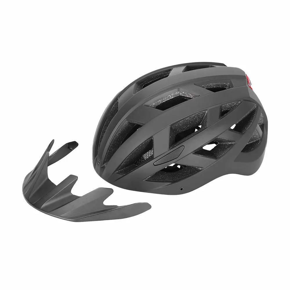 Touroll Casco bici con luce LED posteriore