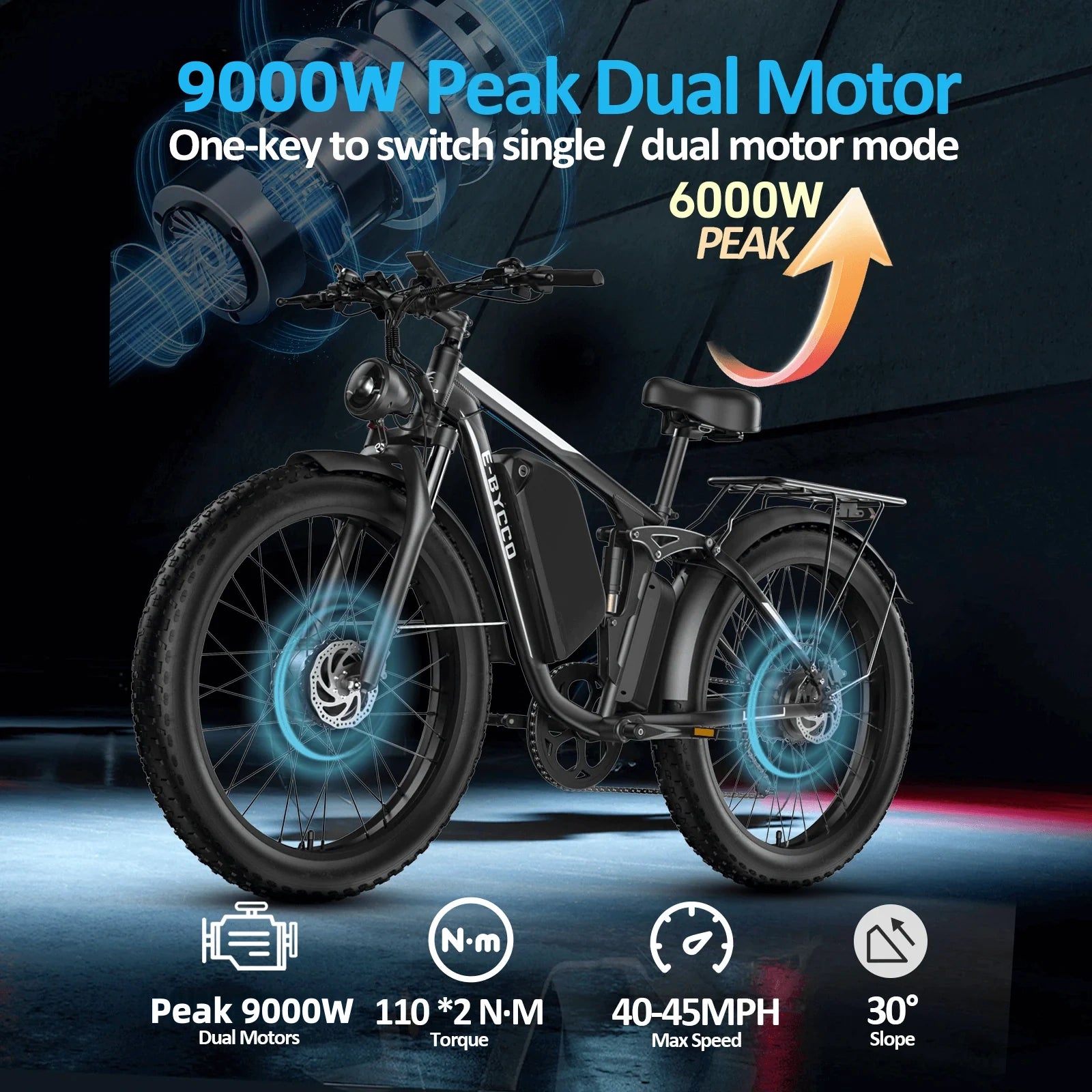 E-Bycco EB7PRO bici elettrica 24" 52V 32Ah