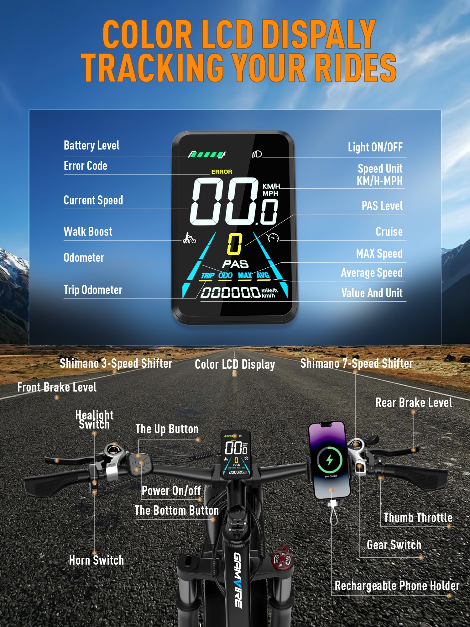 E-BYCCO V7 Bici Elettrica Ricondizionata 52V Picco 3000W