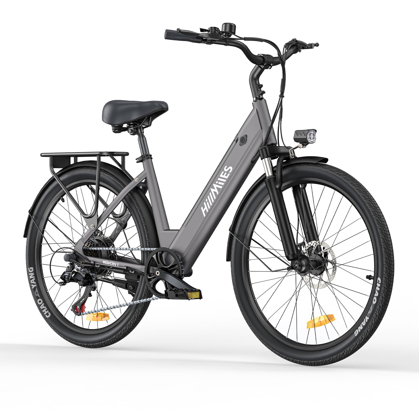 HillMiles MileCity1 bici elettrica 26" grigia 100 km