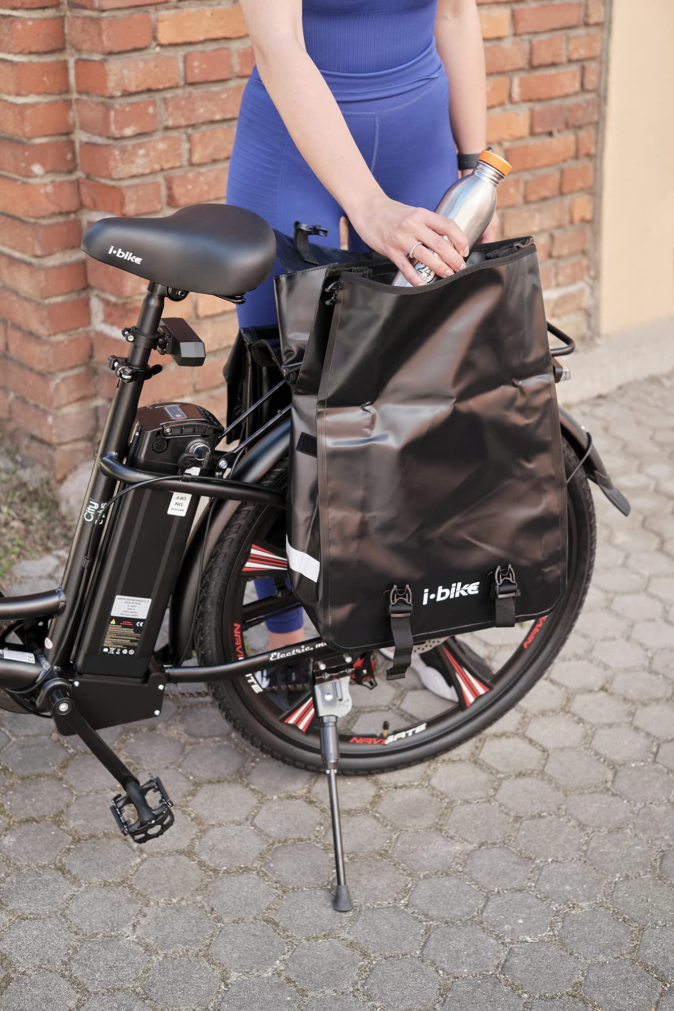 i-Bike CB-8120 borse bici waterproof nero 40 litri