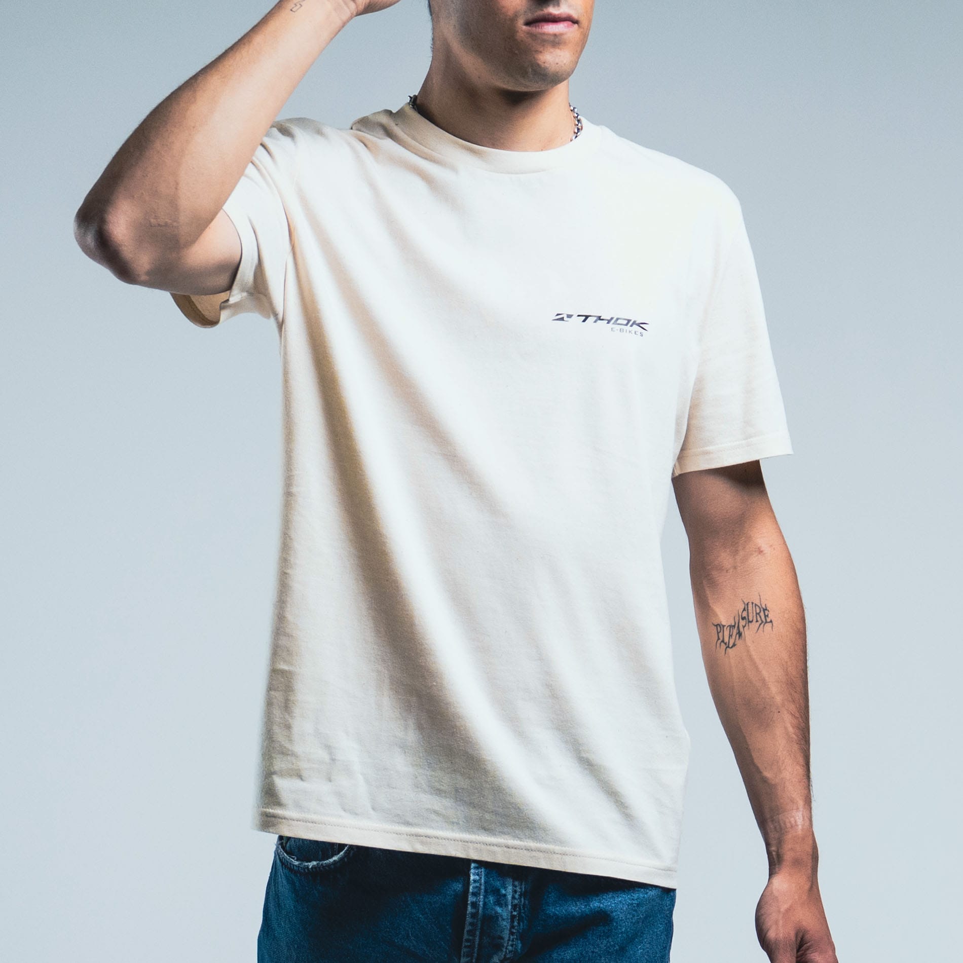THOK T-Crew Natural Culture t-shirt off-white cotone
