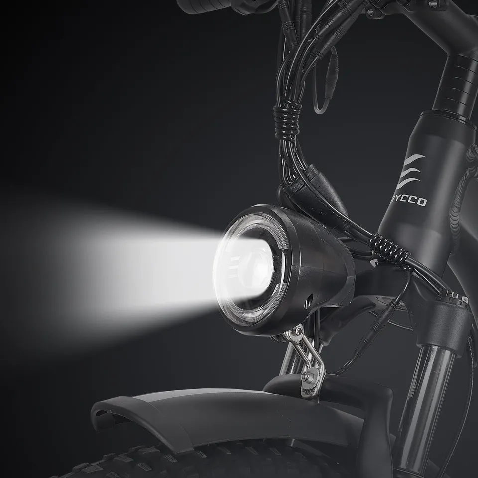 E-BYCCO Faro Anteriore Bici Elettrica Grande Nero