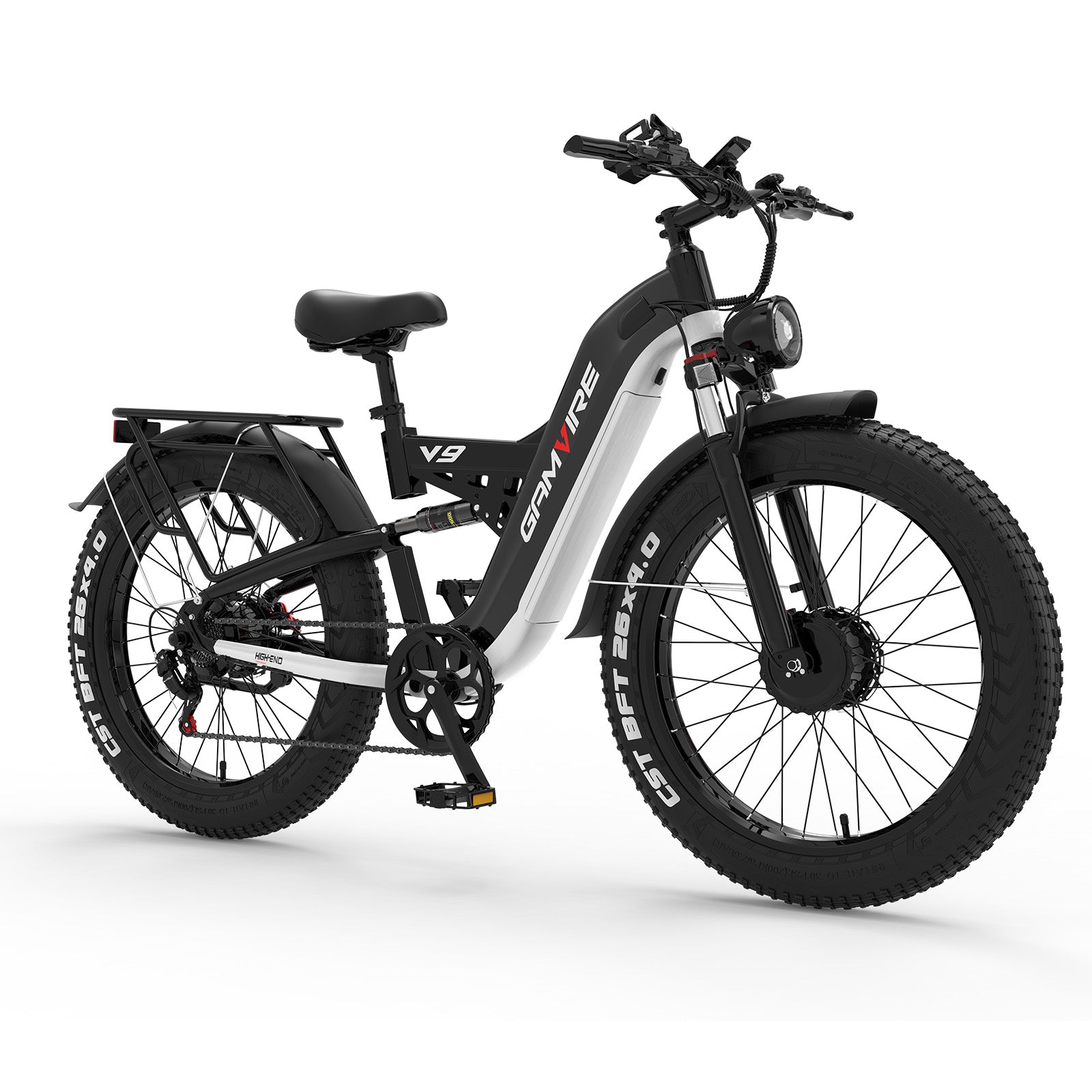 E-BYCCO V9 bici elettrica 26" nero/bianco 52V 30Ah
