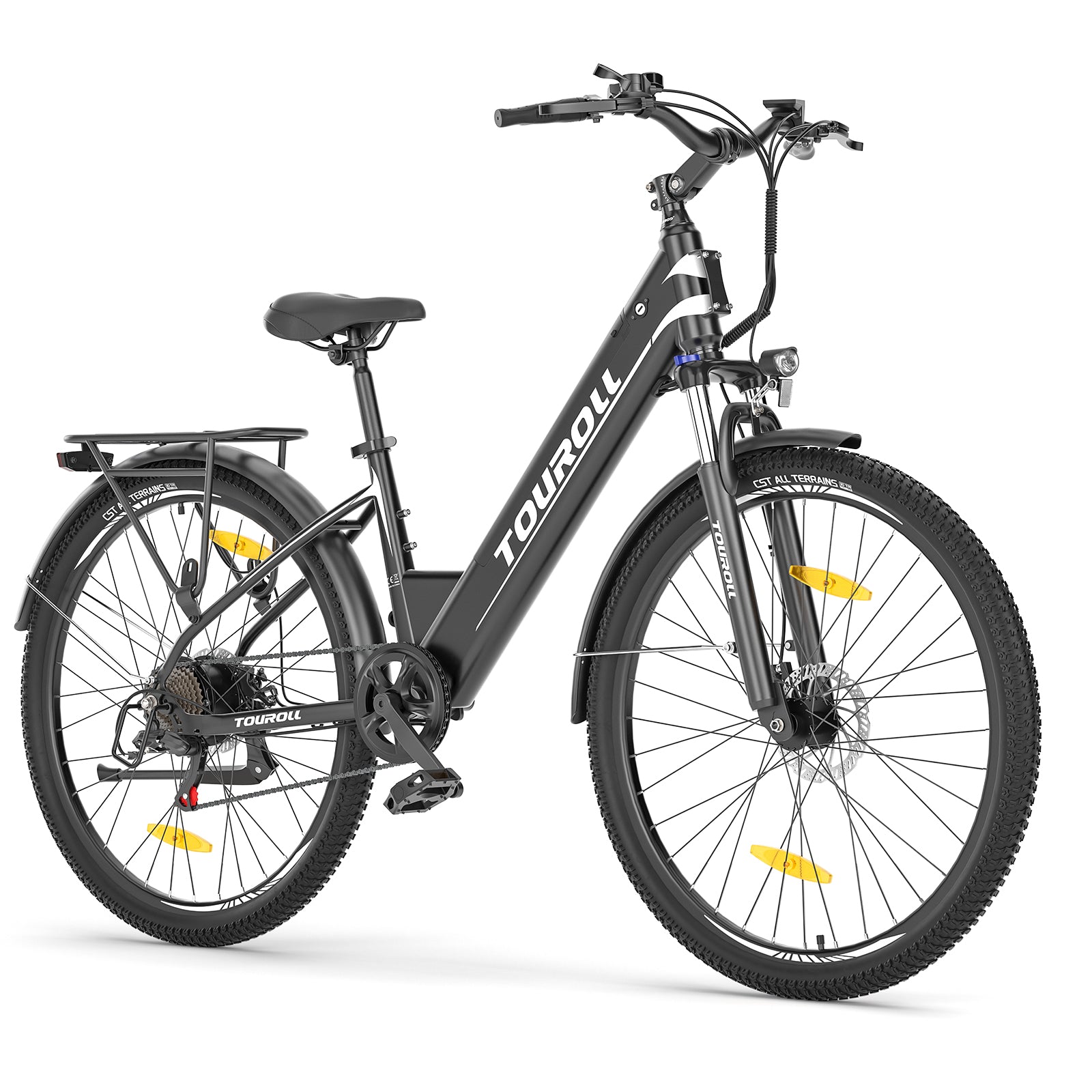 Touroll J1 ST bici elettrica trekking nera telaio basso