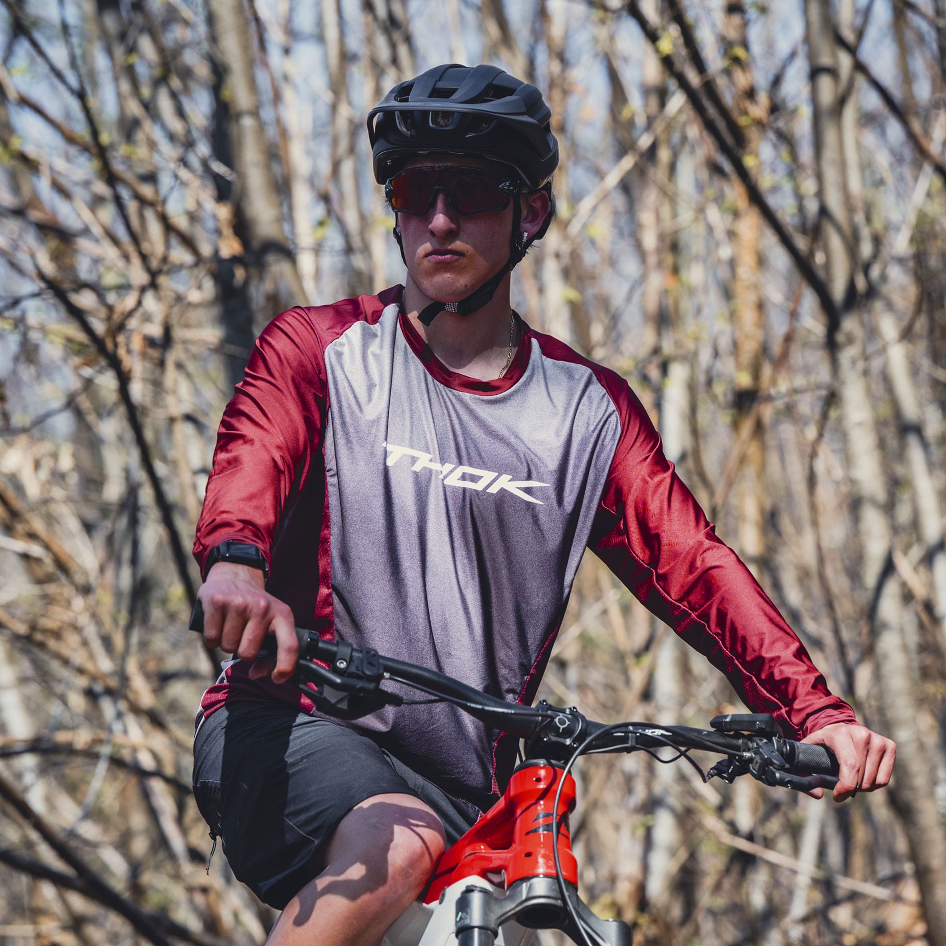 THOK Tech Team Red maglia maniche lunghe rossa