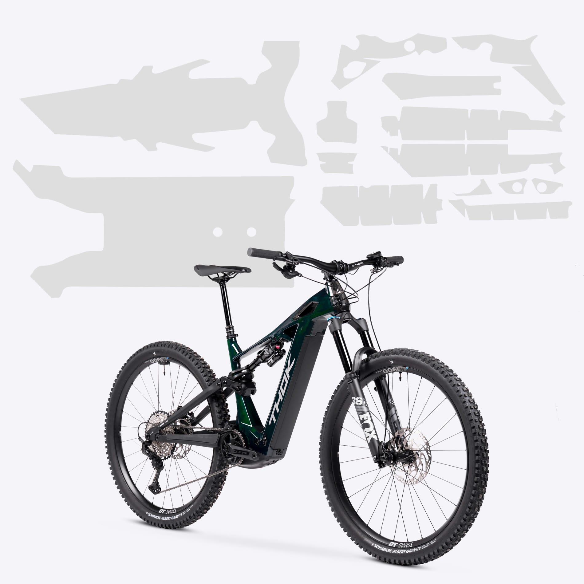 THOK TP4 kit pellicole protettive lucide trasparenti