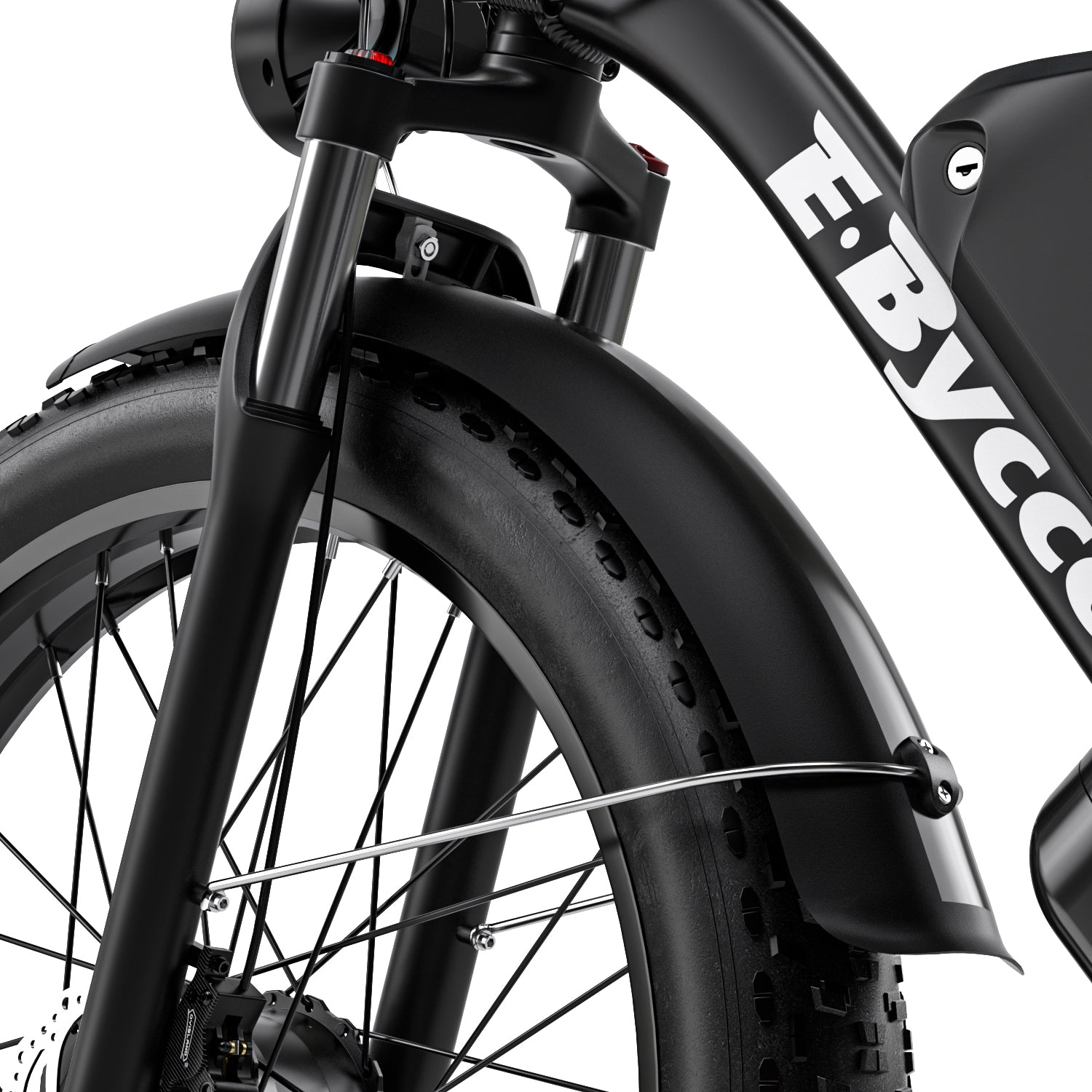 E-BYCCO EB10 ruota anteriore con motore nero/bianco