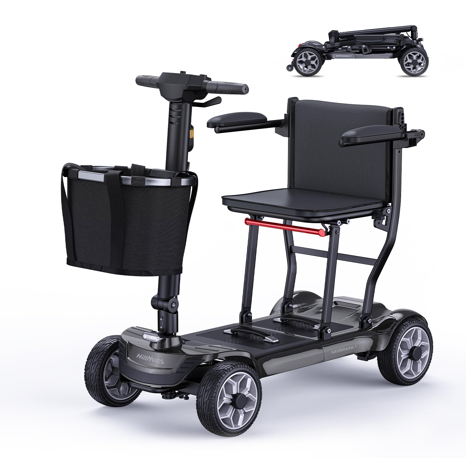 HillMiles Millmate 1 Scooter Elettrico Pieghevole Nero 24 km