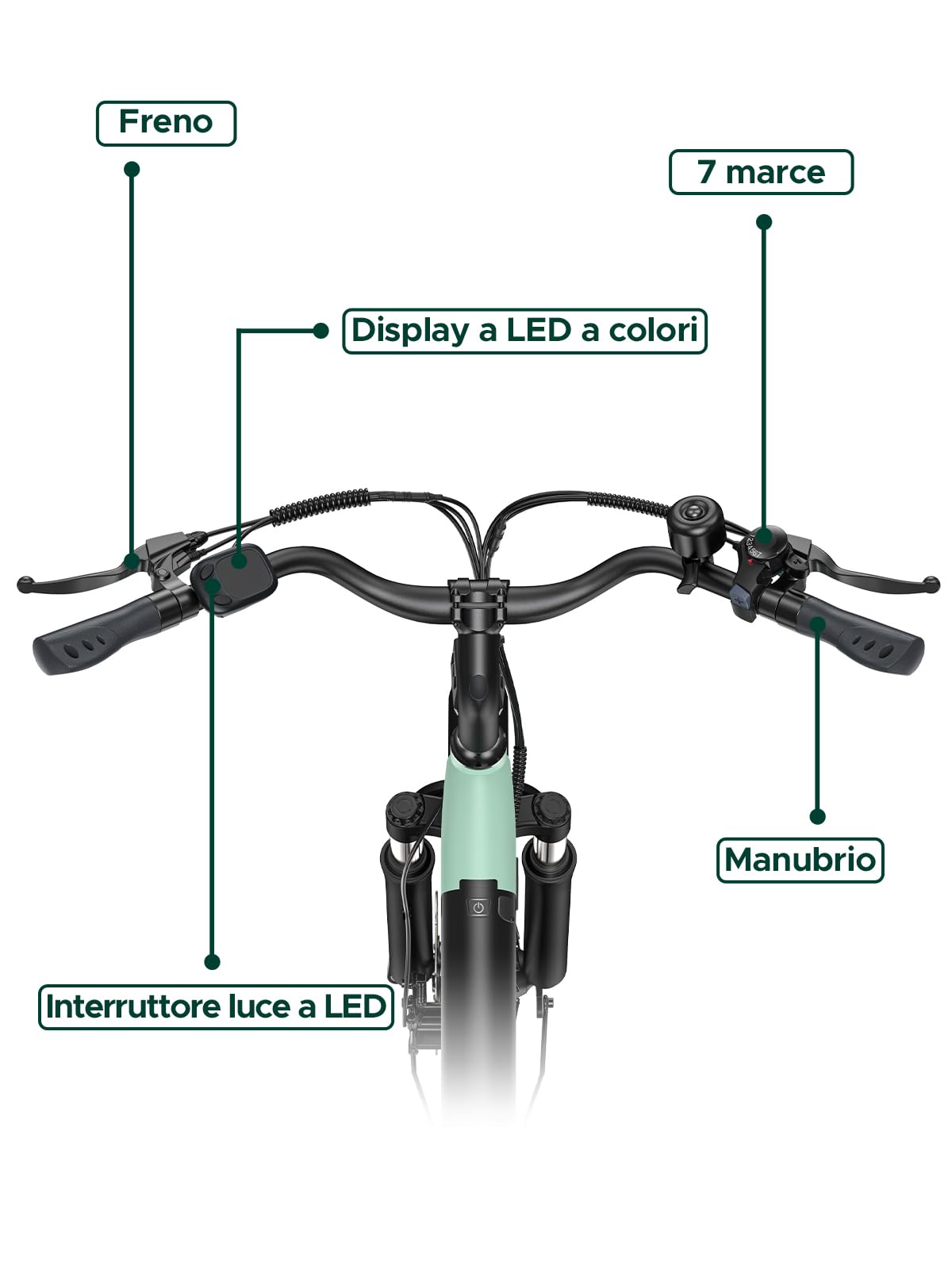HillMiles MileCity1 bici elettrica 26" grigia 100 km
