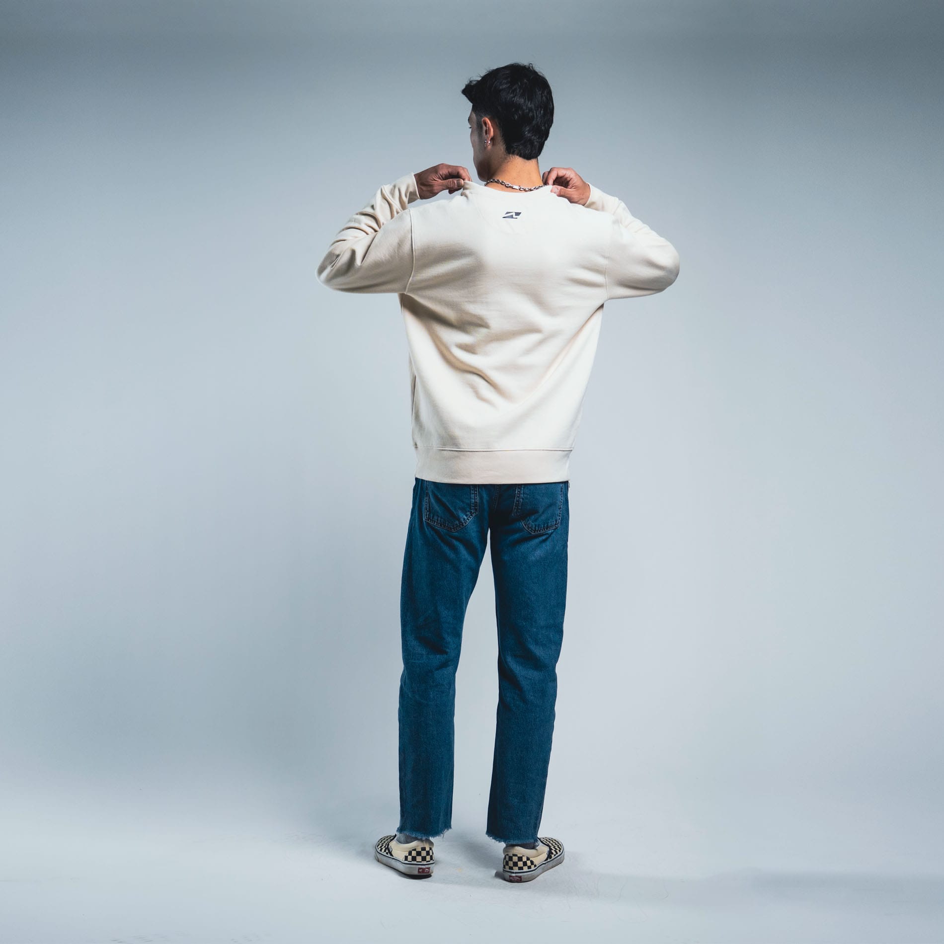 THOK SW-Crew felpa girocollo Off-White cotone