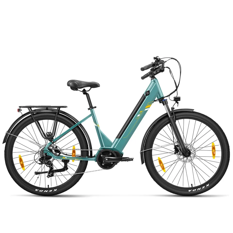 Touroll Urbano 3 bici elettrica motore centrale Teal