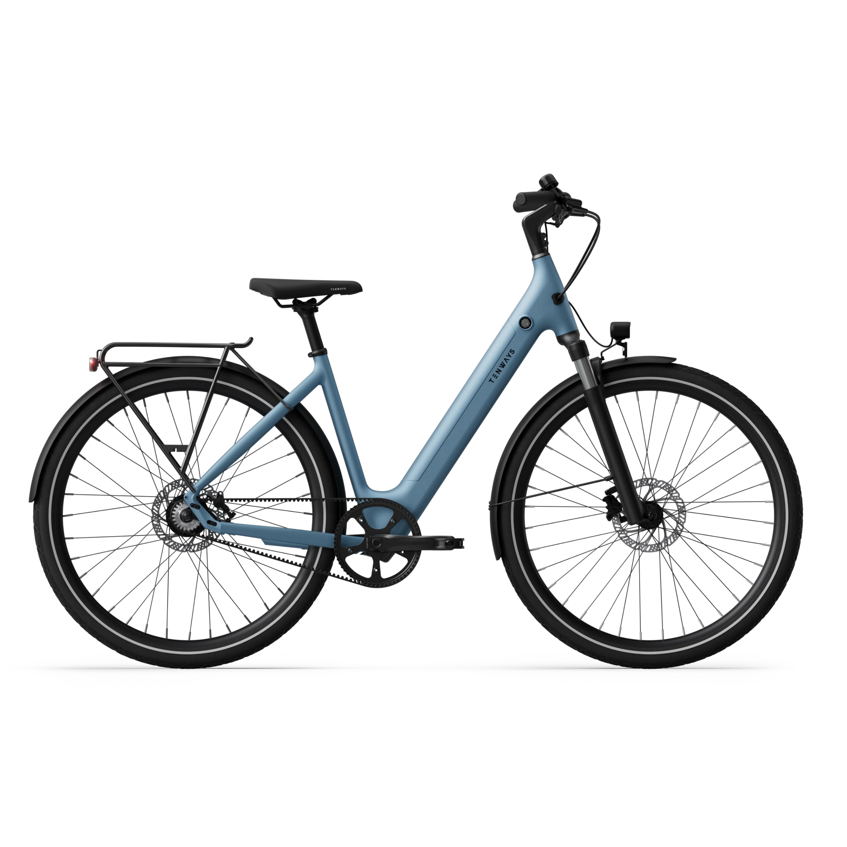 Tenways CGO800S bici elettrica cinghia Sky Blue