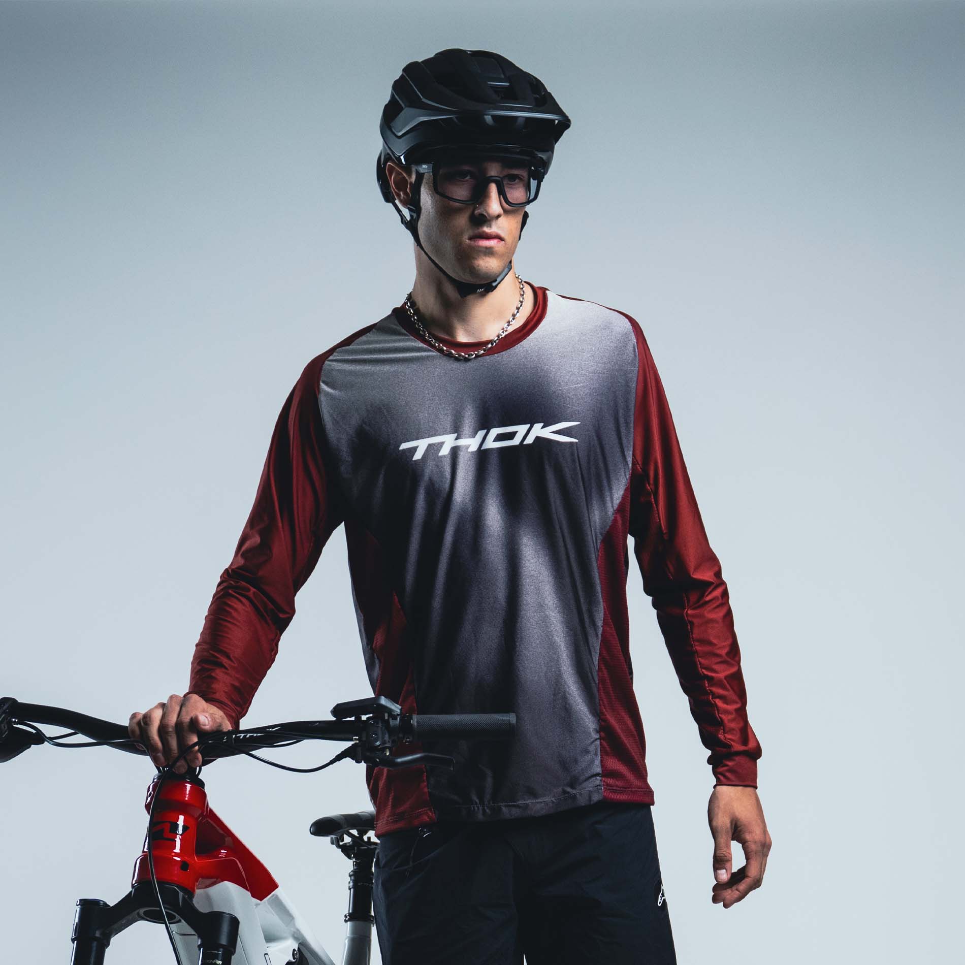 THOK Tech Team Red maglia maniche lunghe rossa