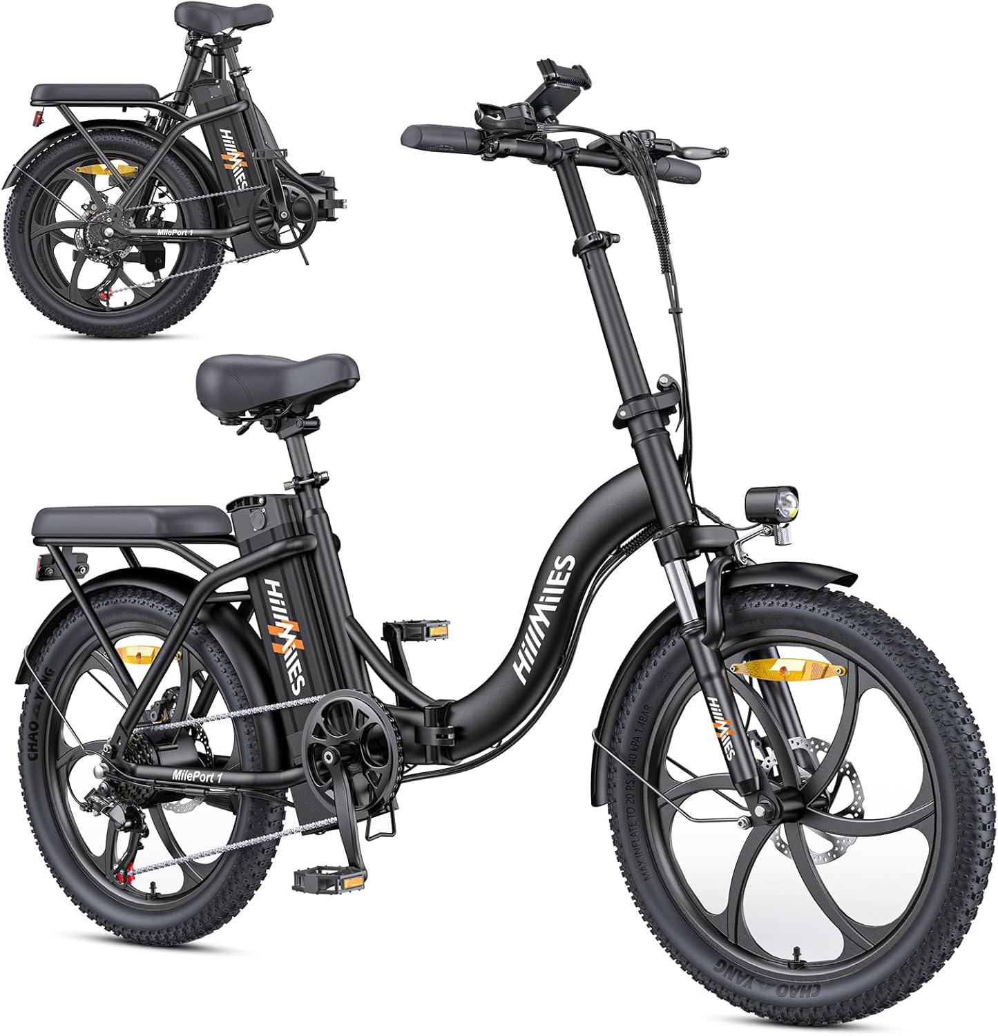 HillMiles MilePort 1 Bici Elettrica Pieghevole Verde 100 Km