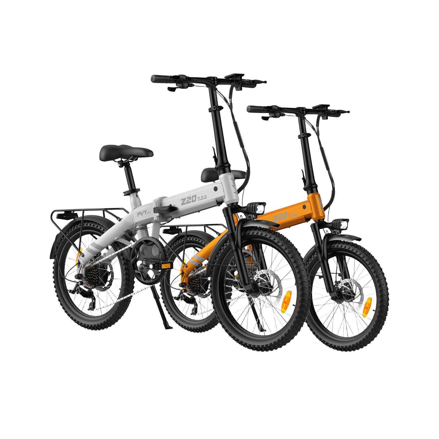 PVY Z20 PRO EVO bici elettrica pieghevole bianca 2 pezzi