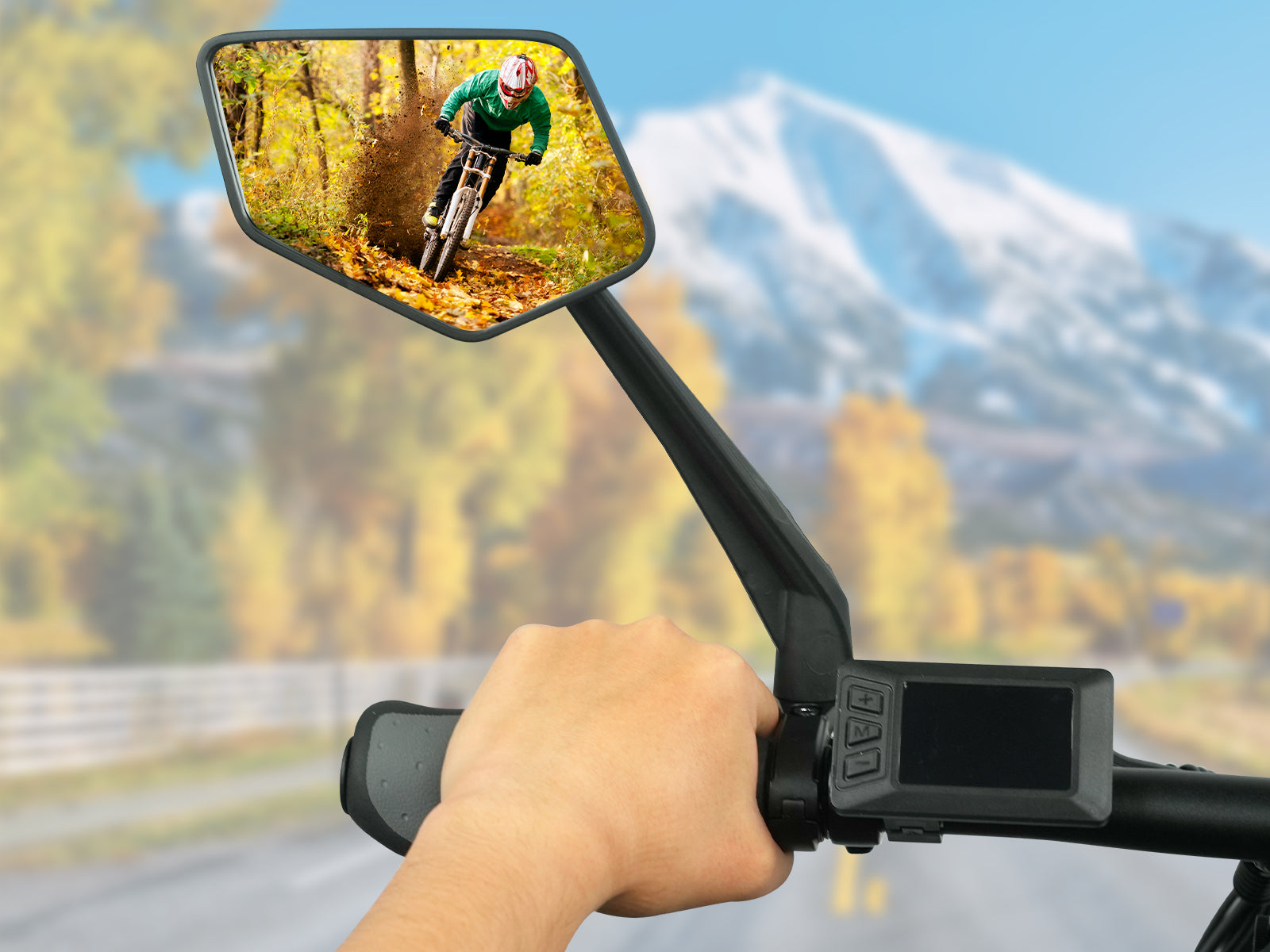 Touroll Specchietti retrovisori bici HD 360° extra large
