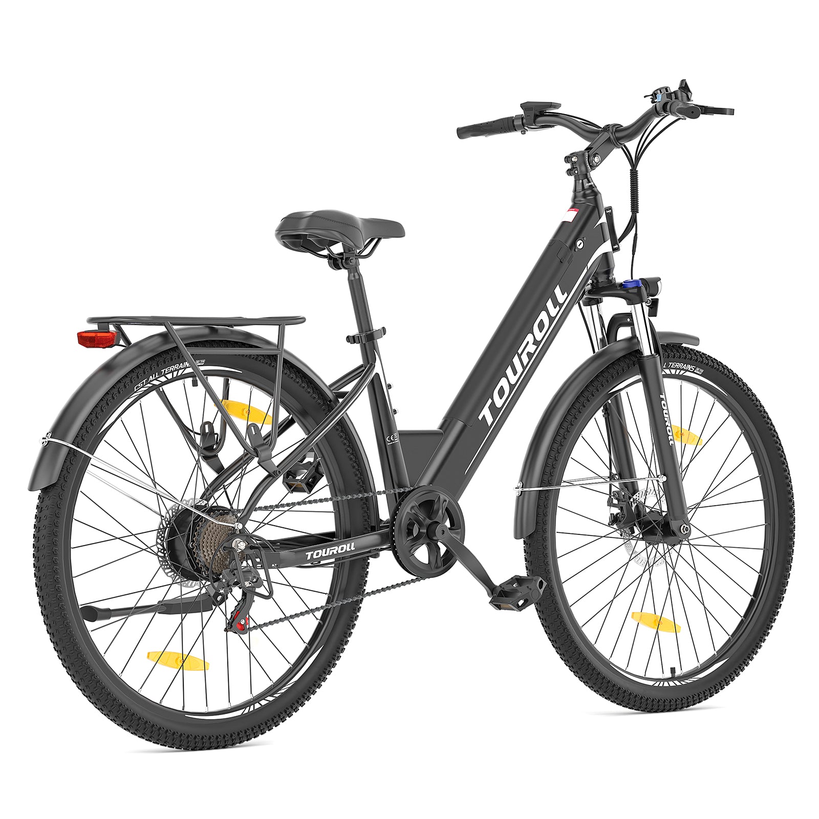 Touroll J1 ST bici elettrica trekking nera telaio basso