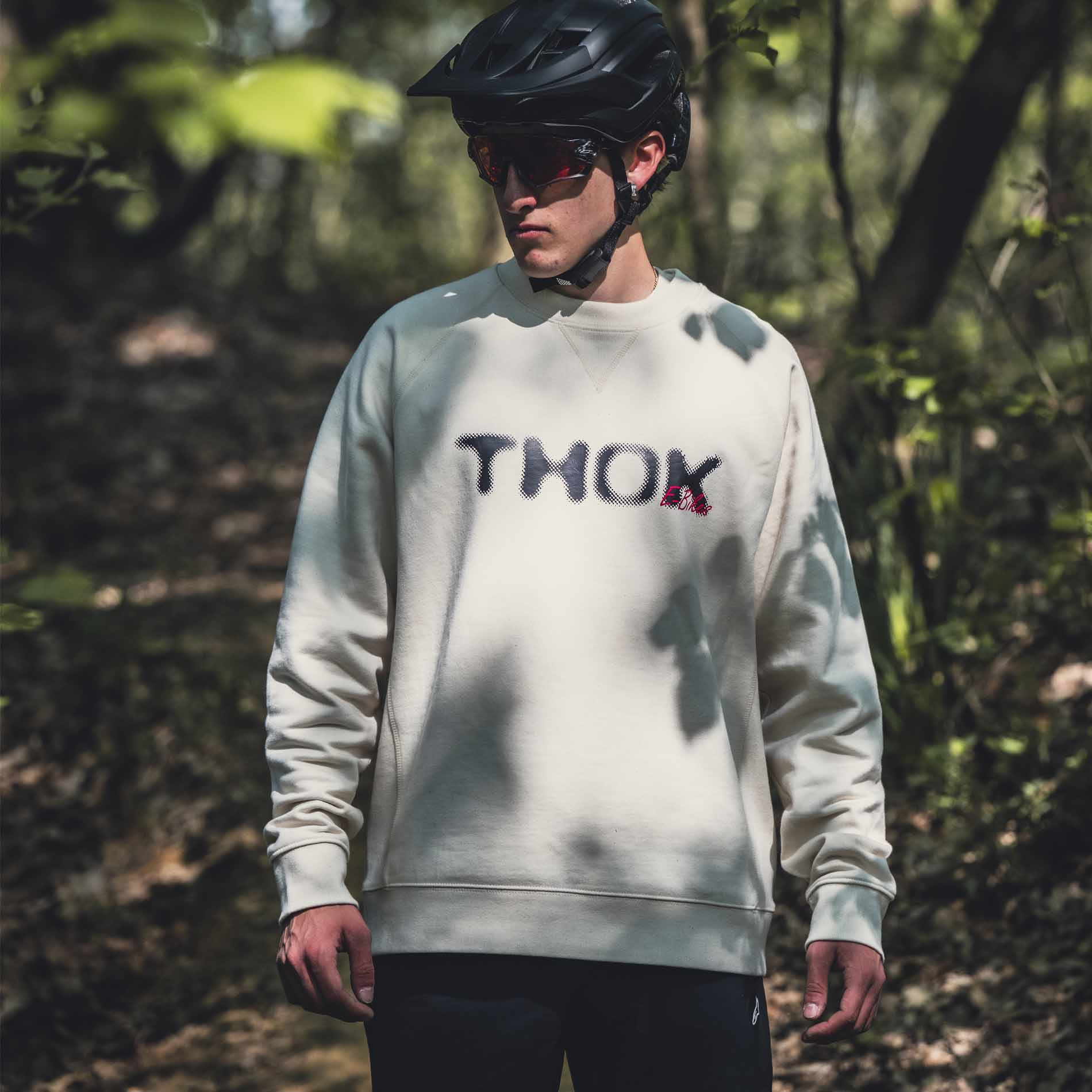 THOK ZRØ felpa girocollo off-white cotone