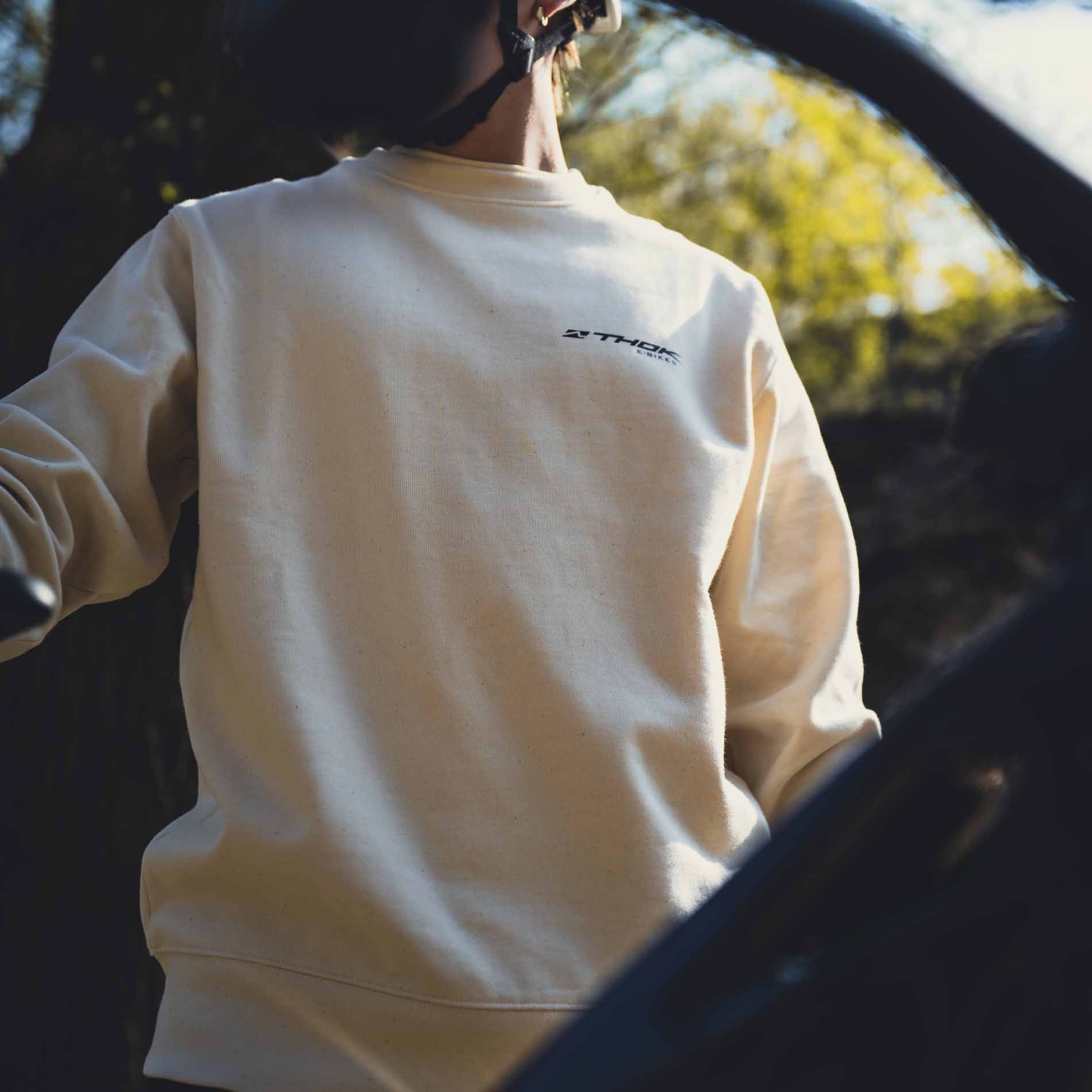 THOK SW-Crew felpa girocollo Off-White cotone
