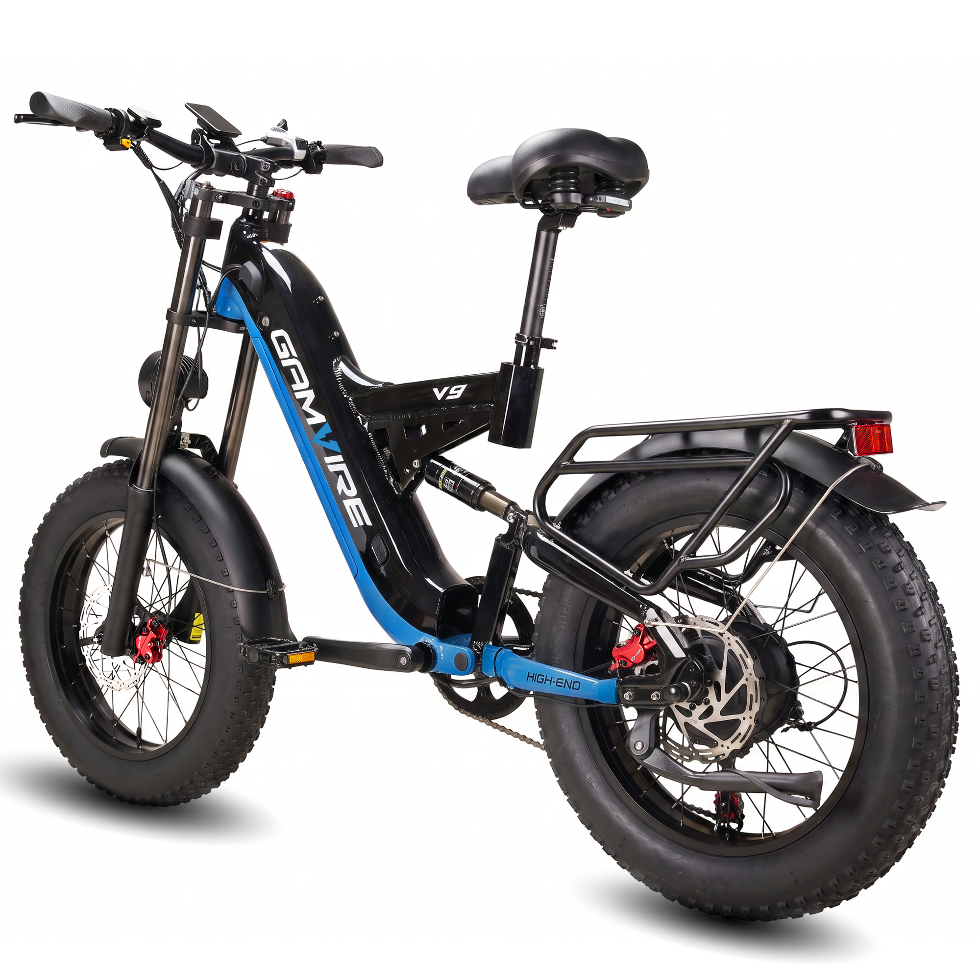 E-Bycco V9 Peak bici elettrica 20 1000W 48V 19,2Ah nero-bianco