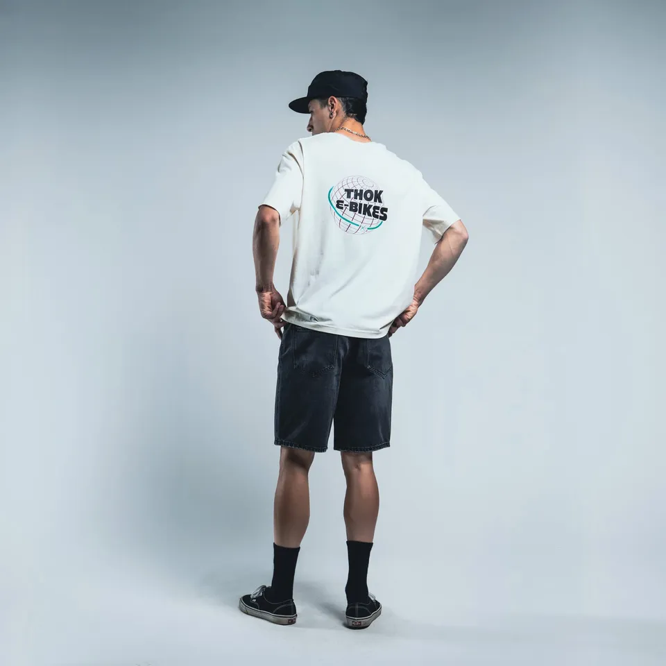THOK 365 t-shirt manica corta off-white cotone