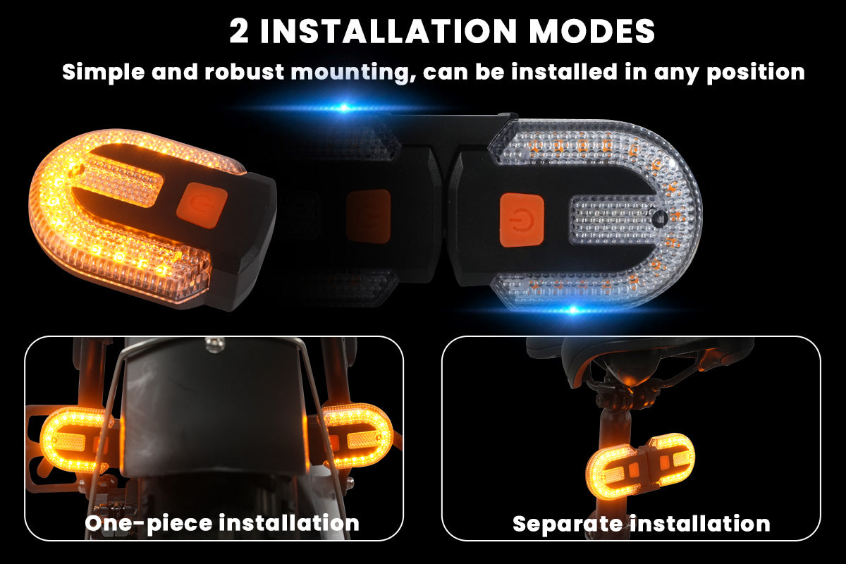 Touroll Fanale posteriore bici LED con frecce wireless