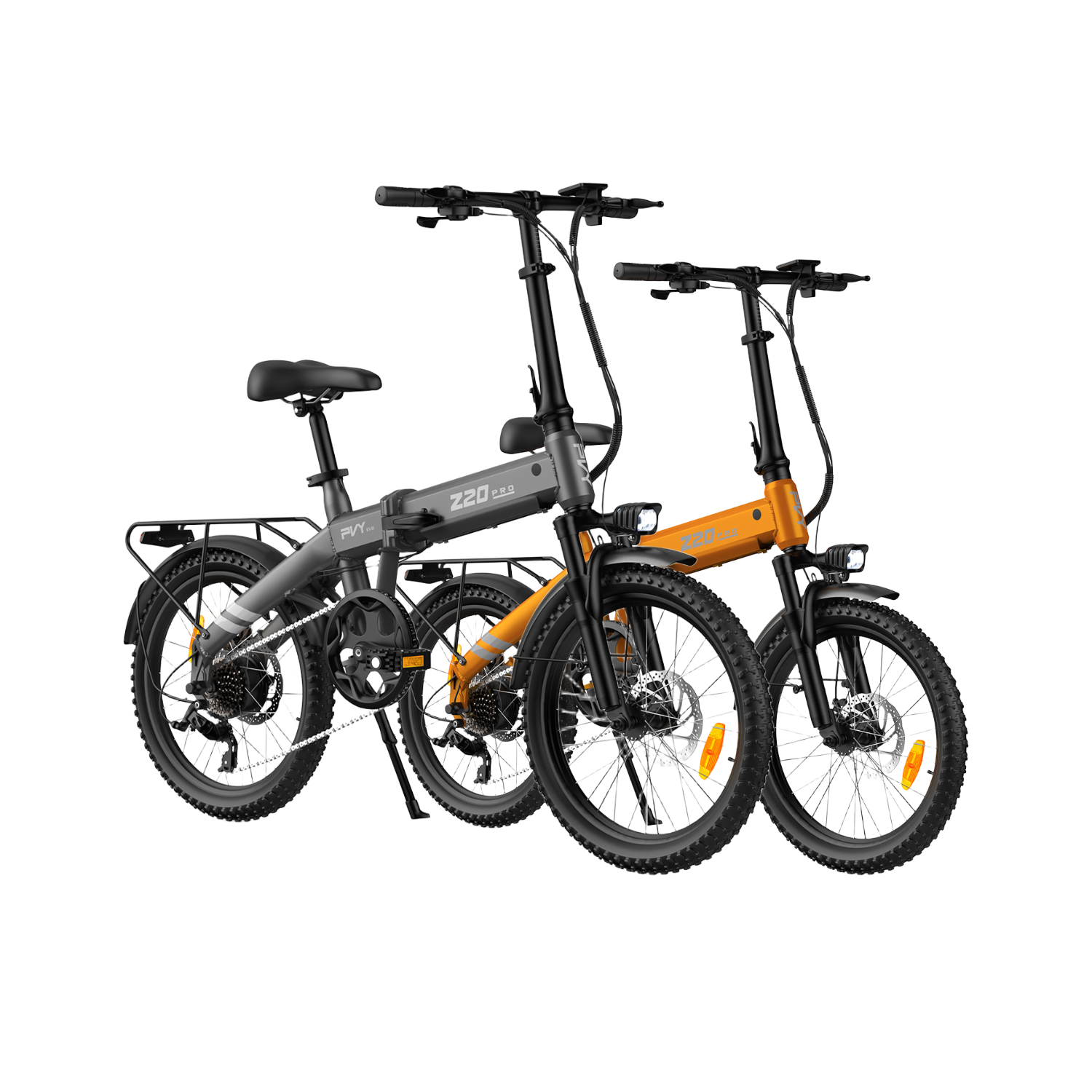 PVY Z20 PRO EVO bici elettrica pieghevole bianca 2 pezzi