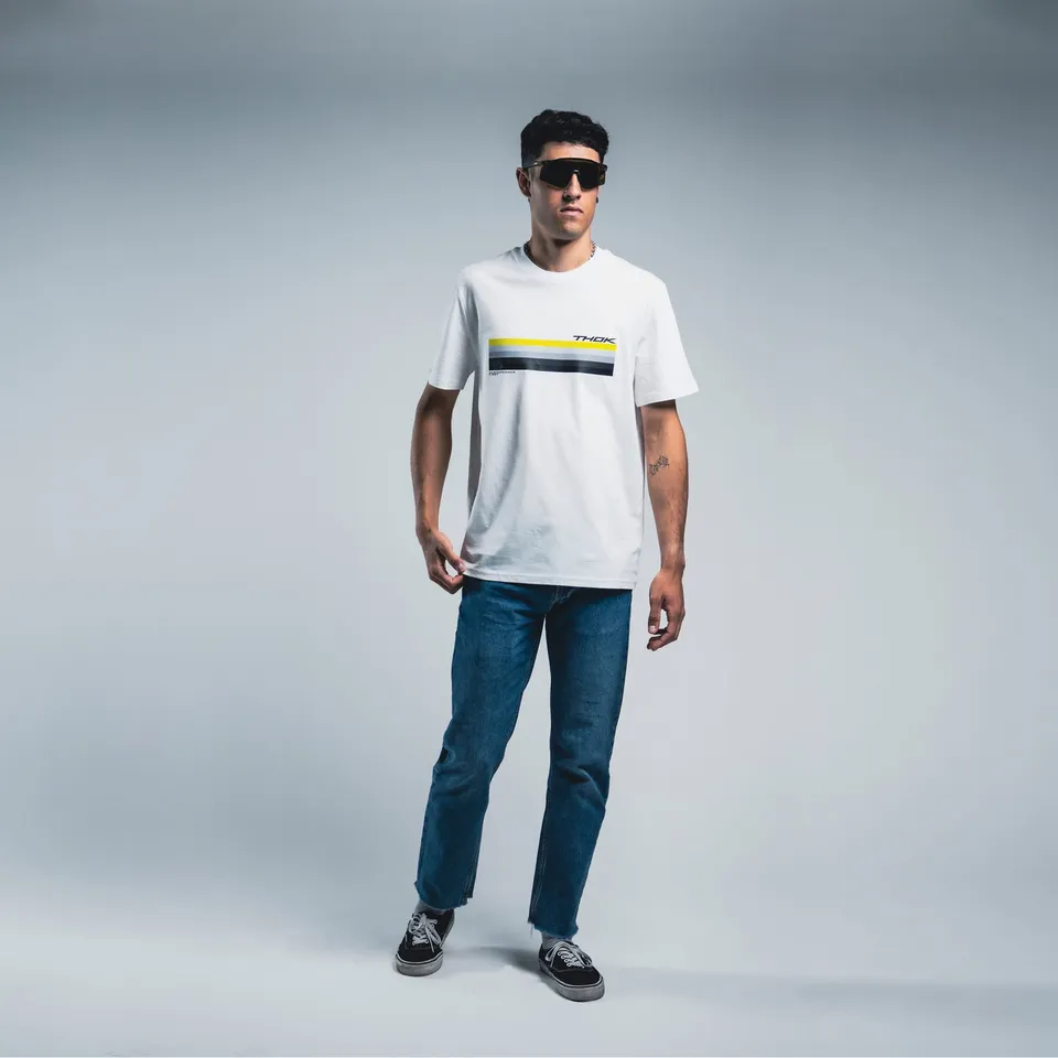 THOK Gradient White t-shirt cotone bianca 180 GSM