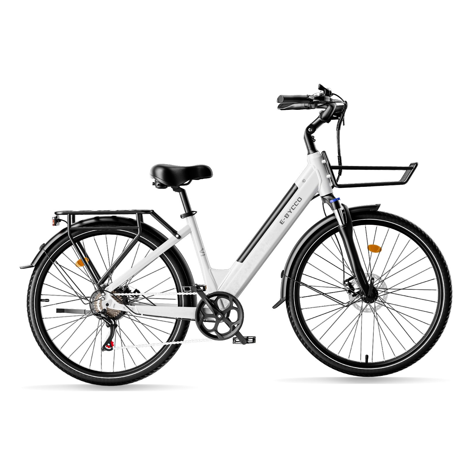 E-BYCCO V1 28 Bici Elettrica 350W Bianca