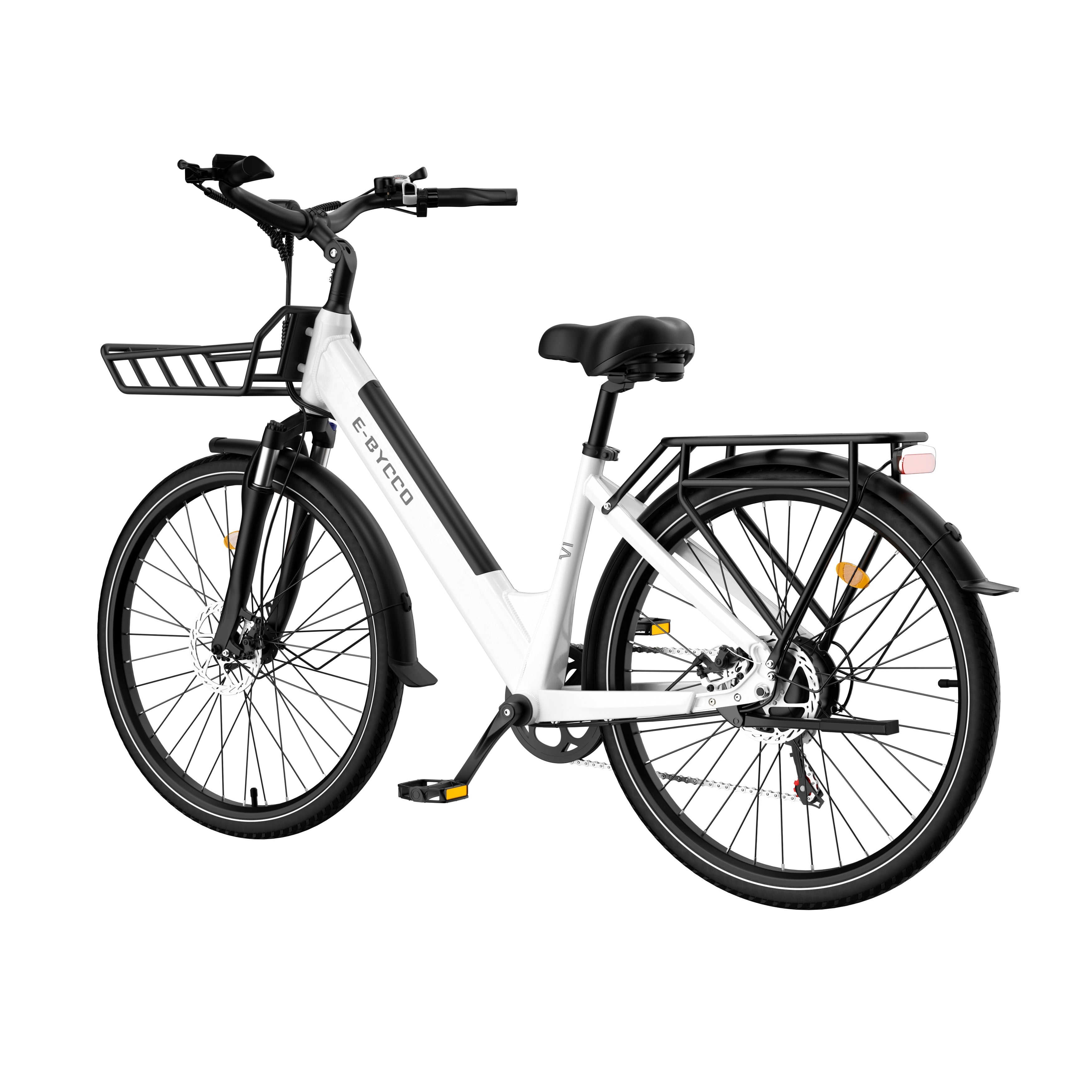 E-BYCCO V1 28 Bici Elettrica 350W Bianca