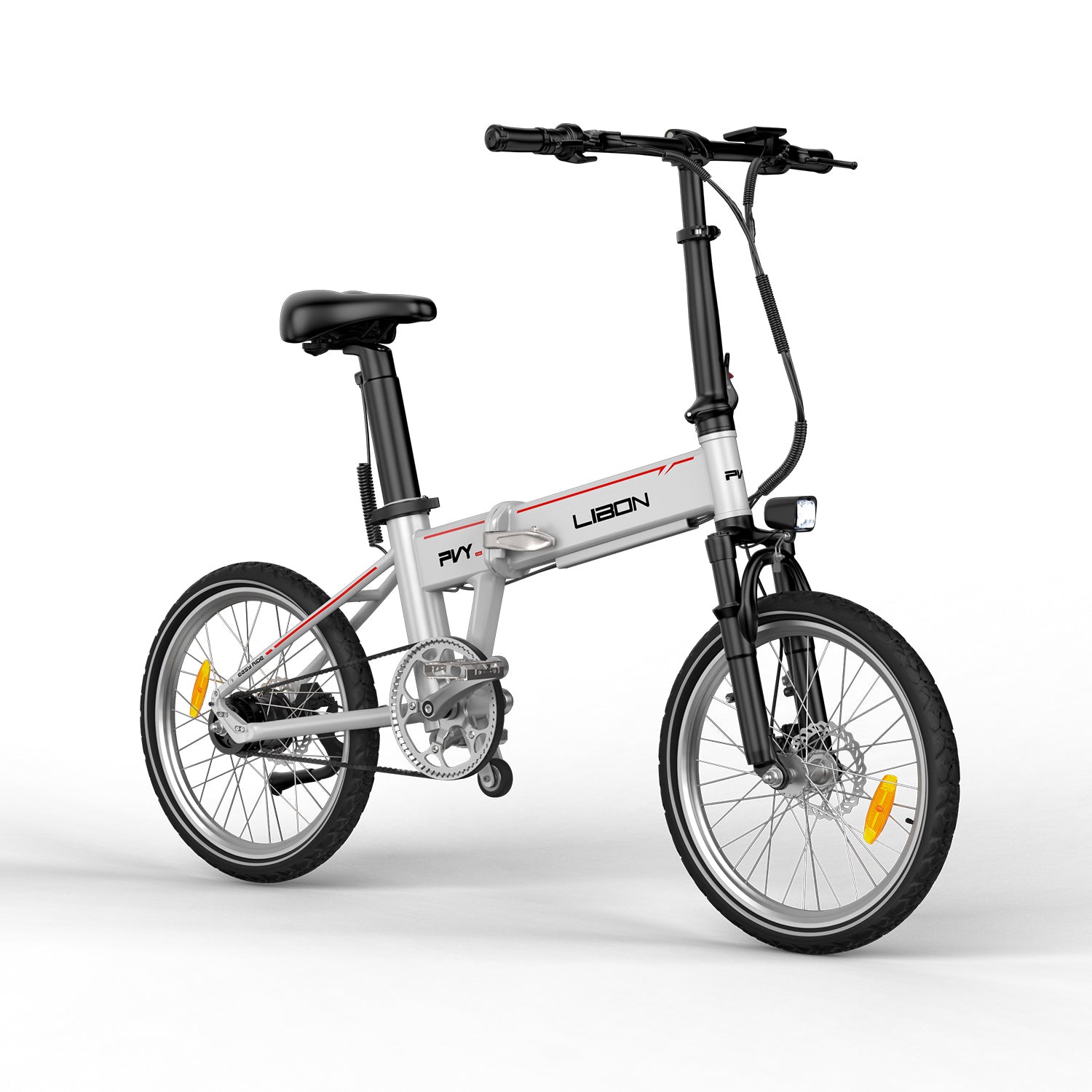 PVY Libon bici elettrica pieghevole doppia batteria grigio scuro
