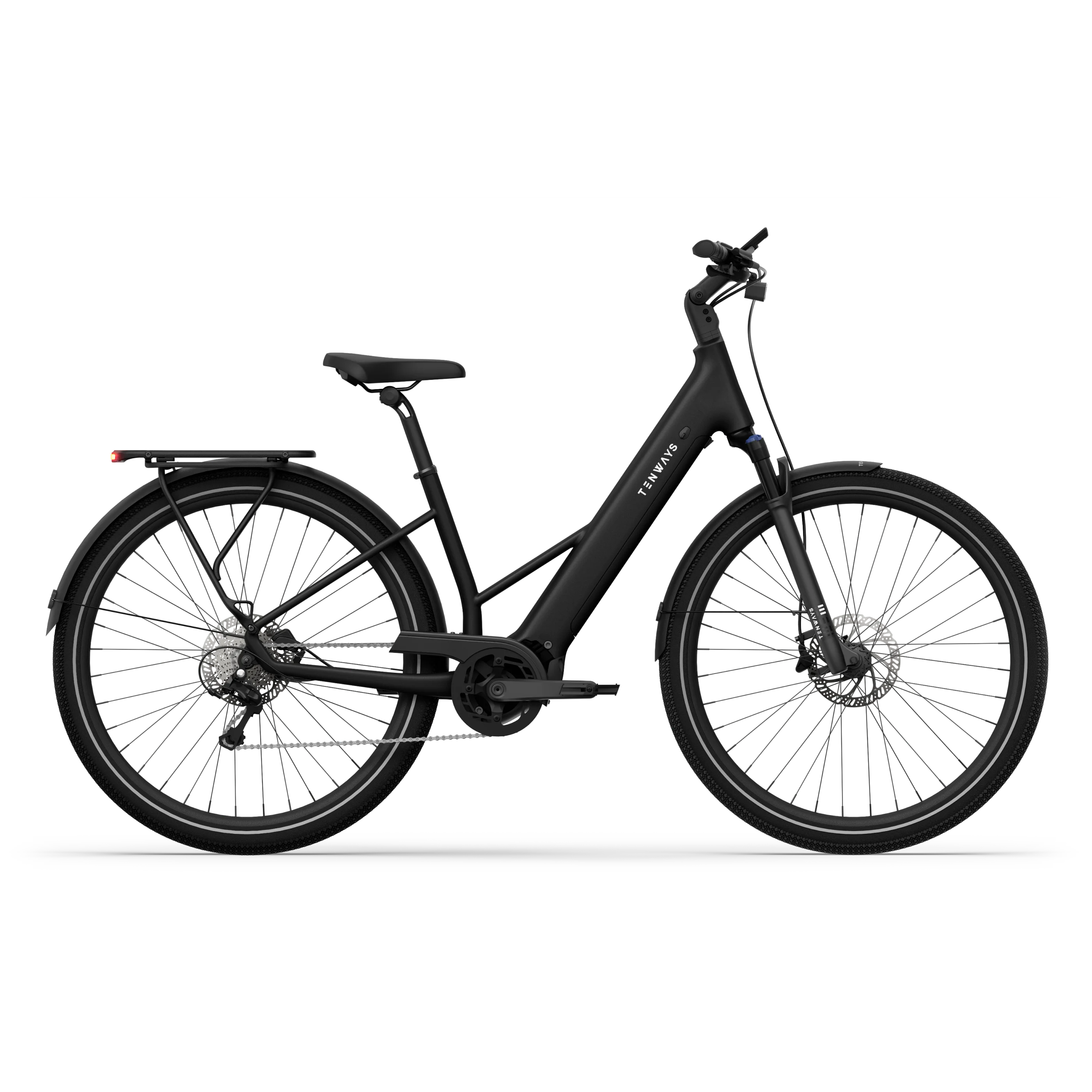 Tenways Ago Air bici elettrica cinghia Midnight Black