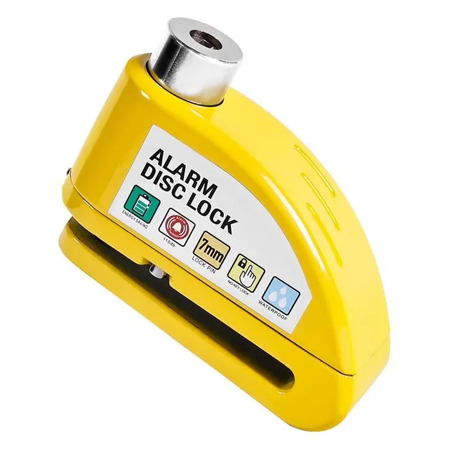 PVY Blocco Disco Lucchetto con Allarme 110 dB Rosso