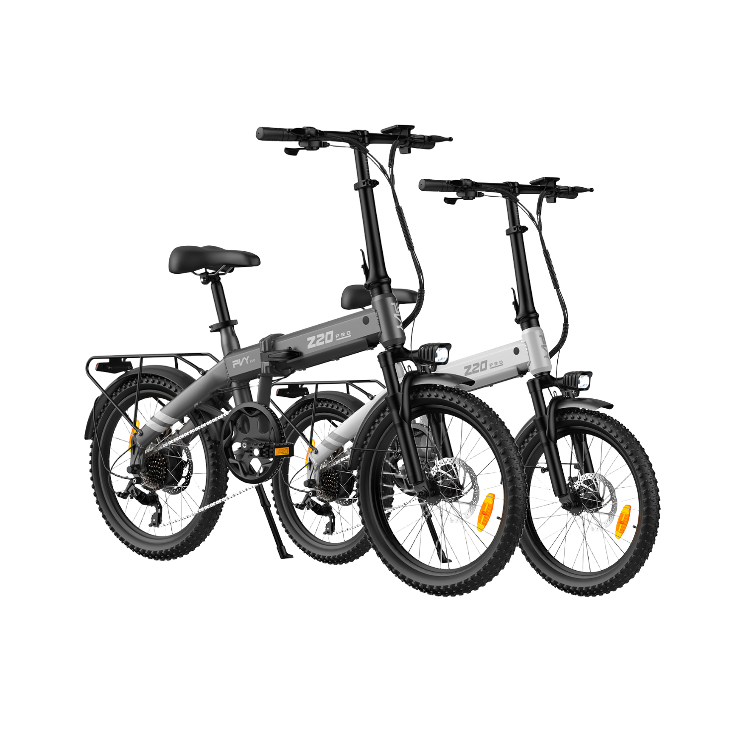 PVY Z20 PRO EVO bici elettrica pieghevole bianca 2 pezzi