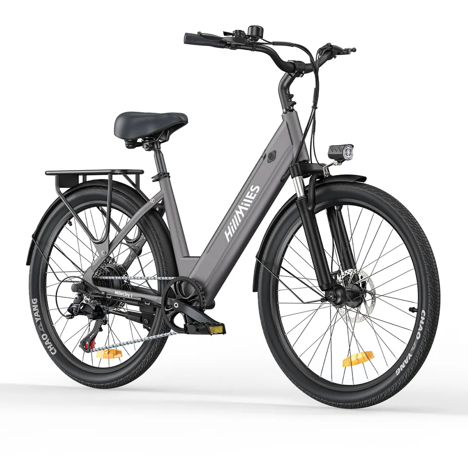 HillMiles MileCity1 bici elettrica 26" grigia 100 km